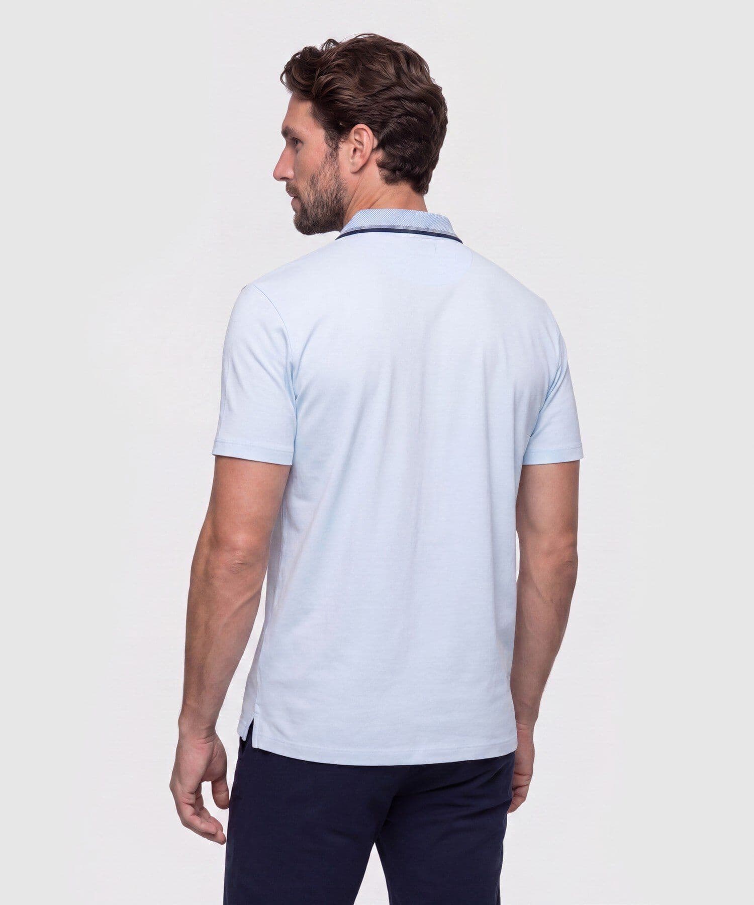 Polo Cobalto de Día azul marino para hombre, vista 4