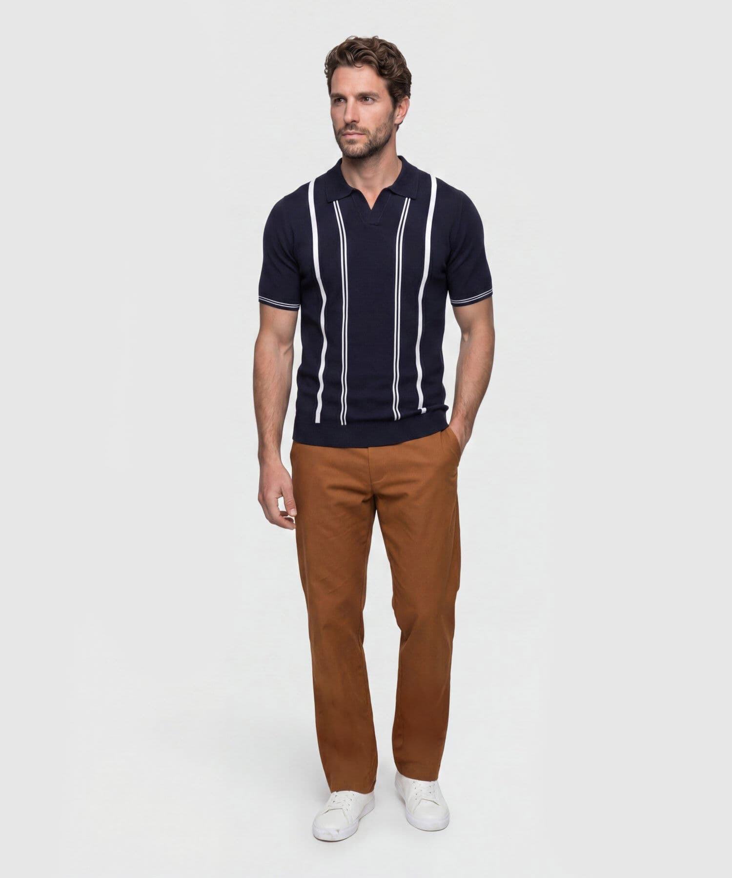 Pantalón Sabana Esencial café para hombre, vista 3