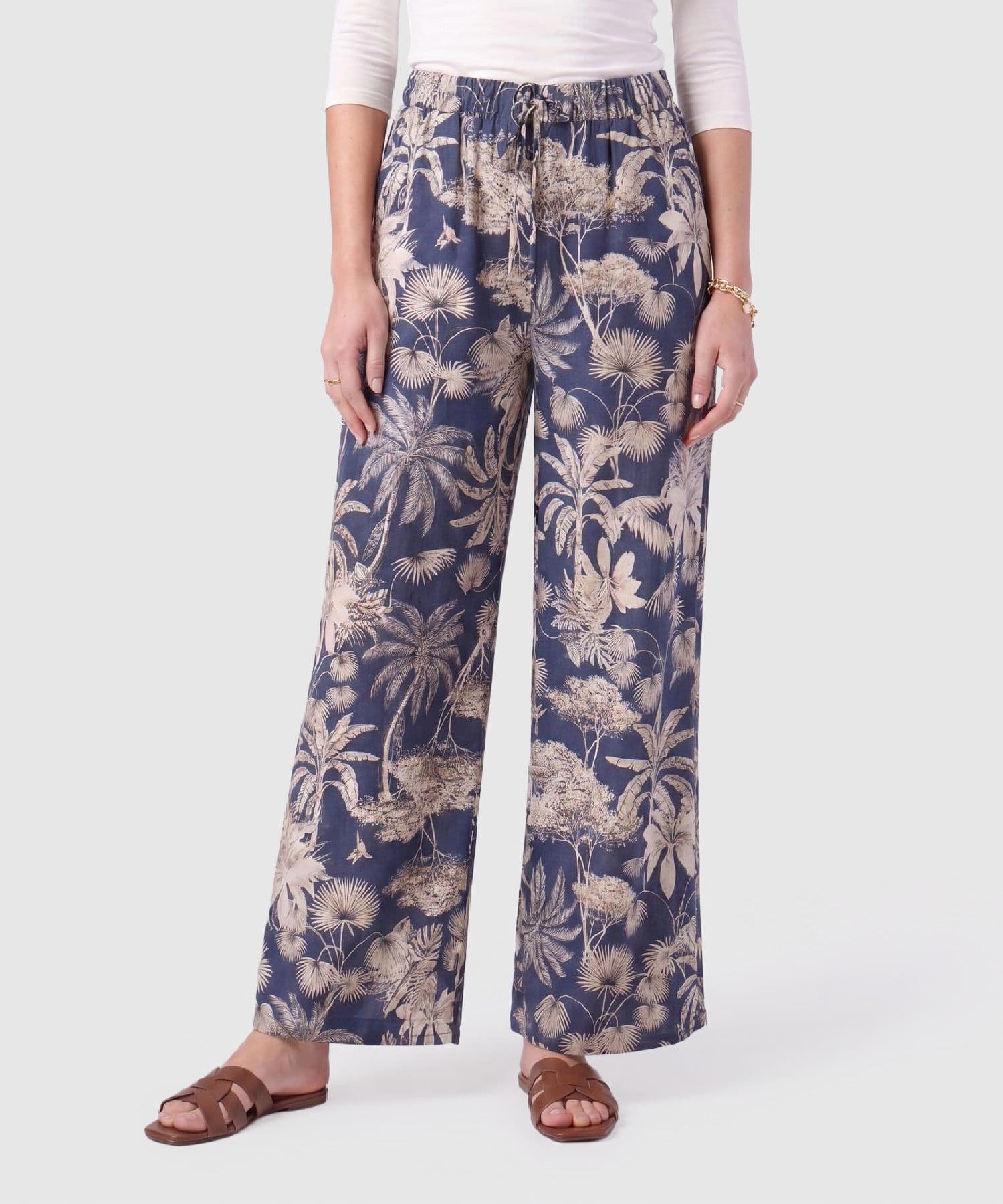 Pantalón Violeta Ligero azul marino para mujer, vista principal