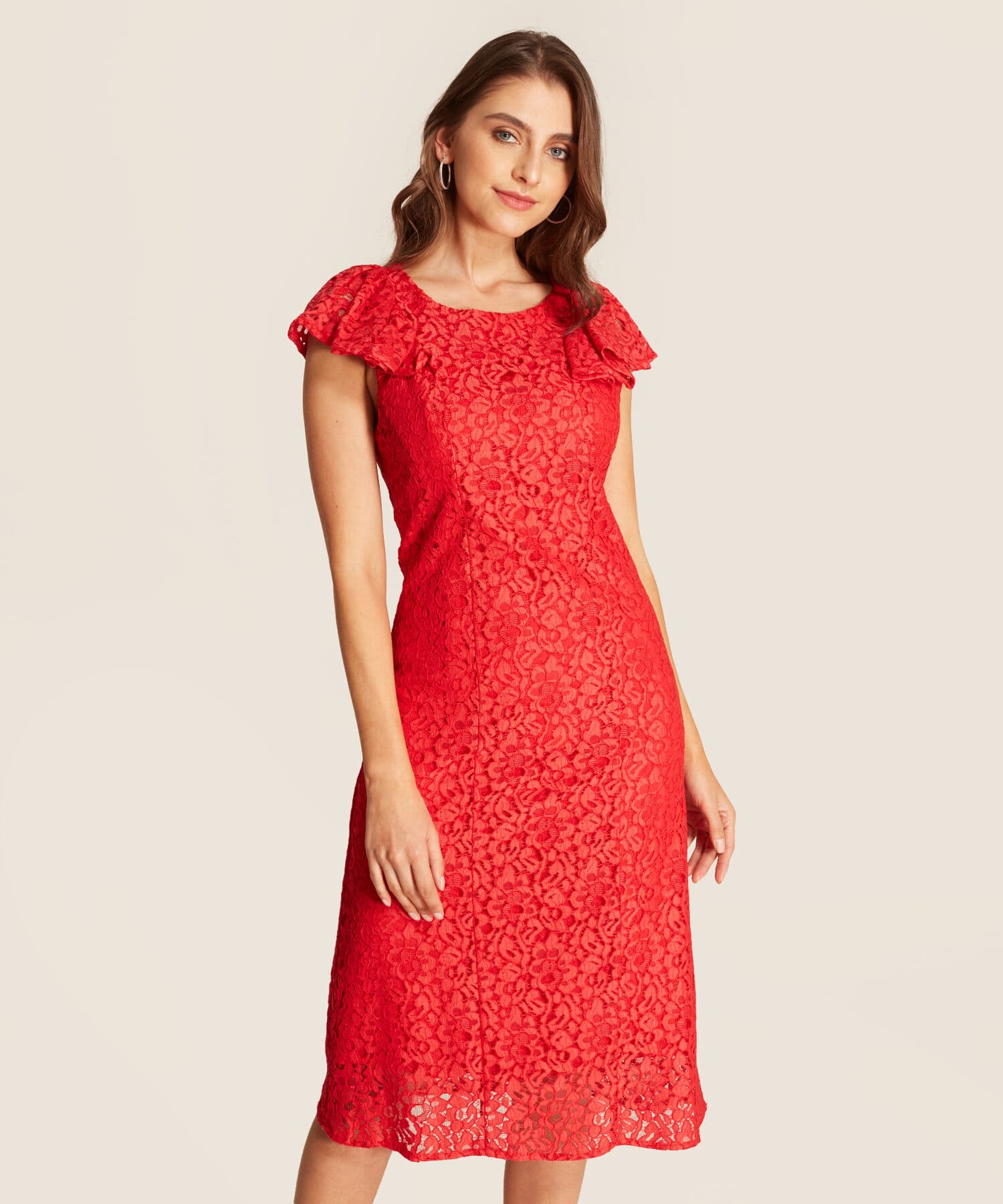 Vestido Encanto Urbano naranja para mujer, vista 2