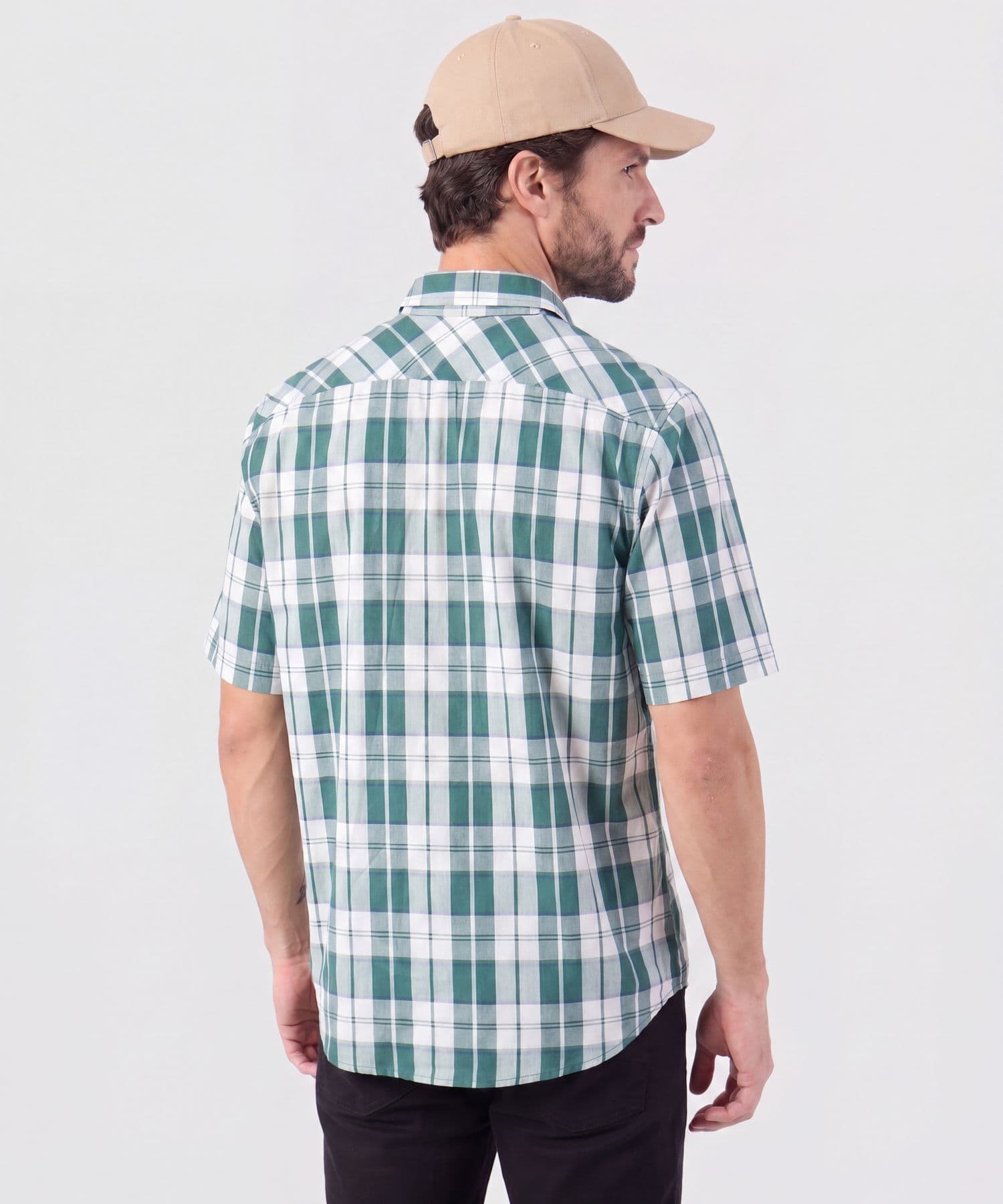 Camisa Siena Suave verde oliva para hombre, vista 4