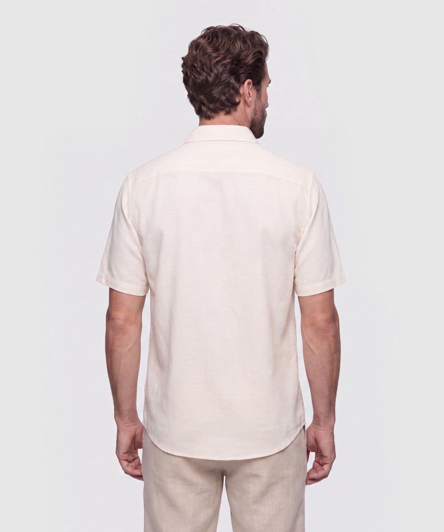 Camisa Violeta Minimalista arena para hombre, vista 4