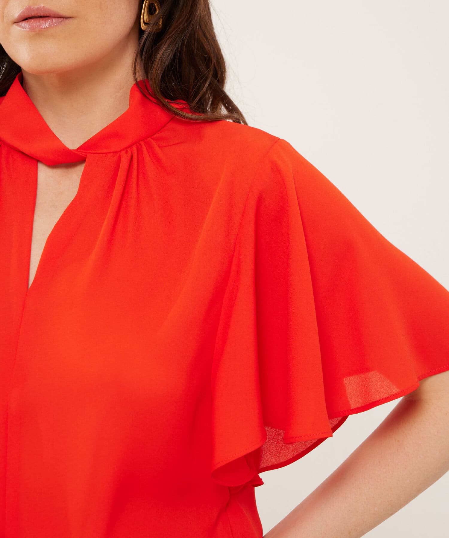 Blusa Dalia de Ciudad naranja para mujer, vista 2
