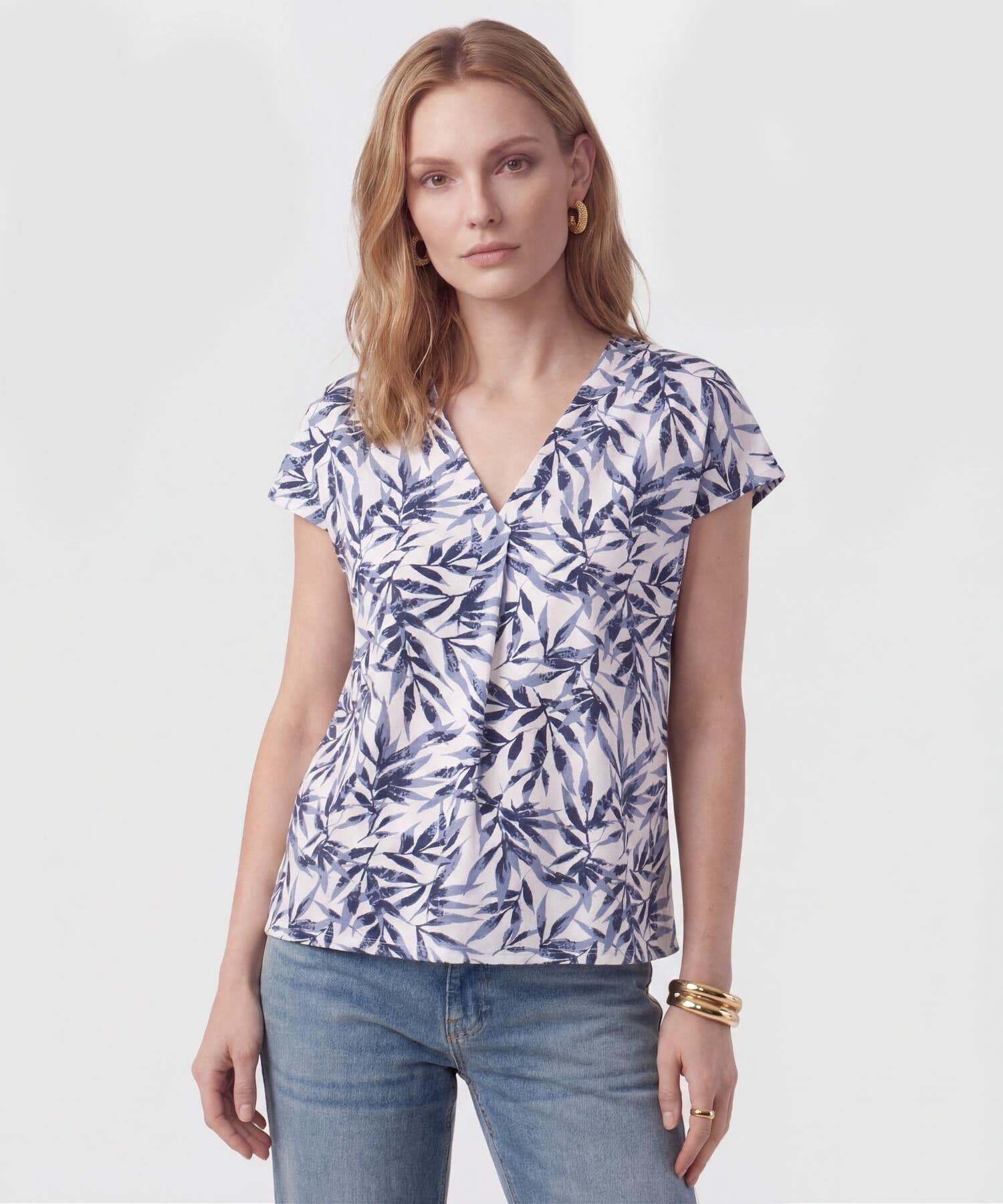 Camiseta Renata Texturizado azul marino para mujer, vista principal