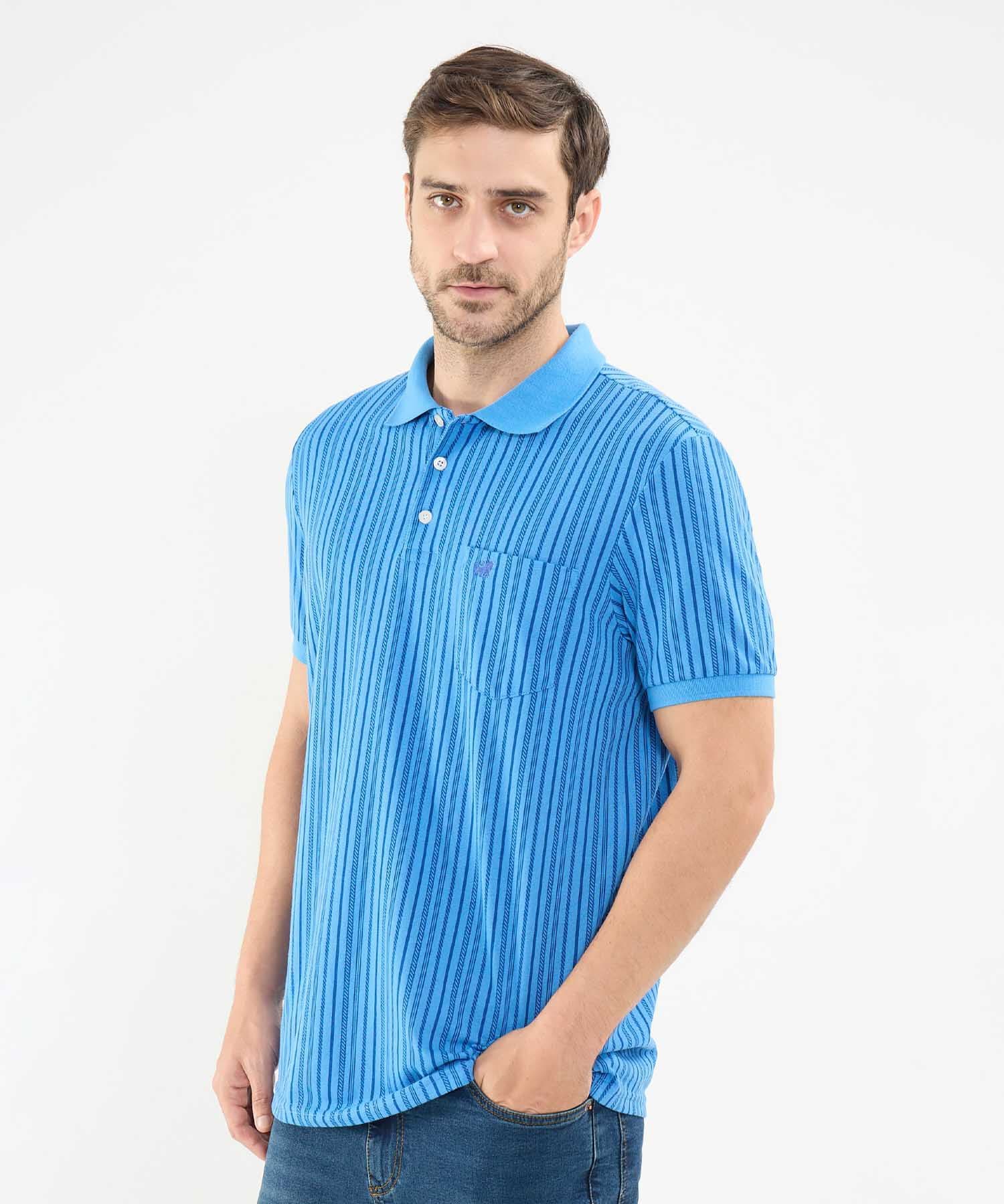 Polo Candelaria Texturizado azul marino para hombre, vista principal
