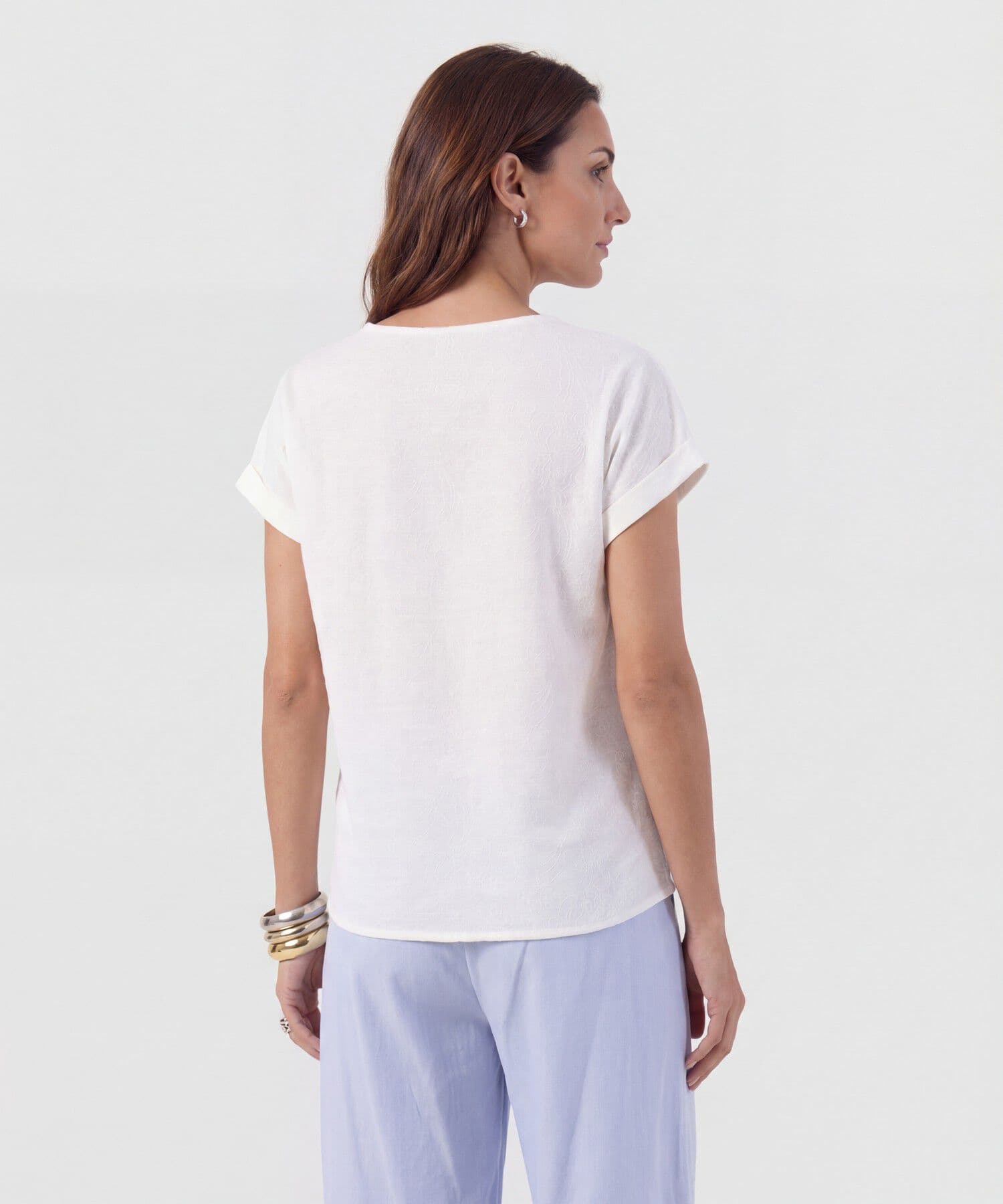 Blusa Marfil Natural blanco para mujer, vista 4