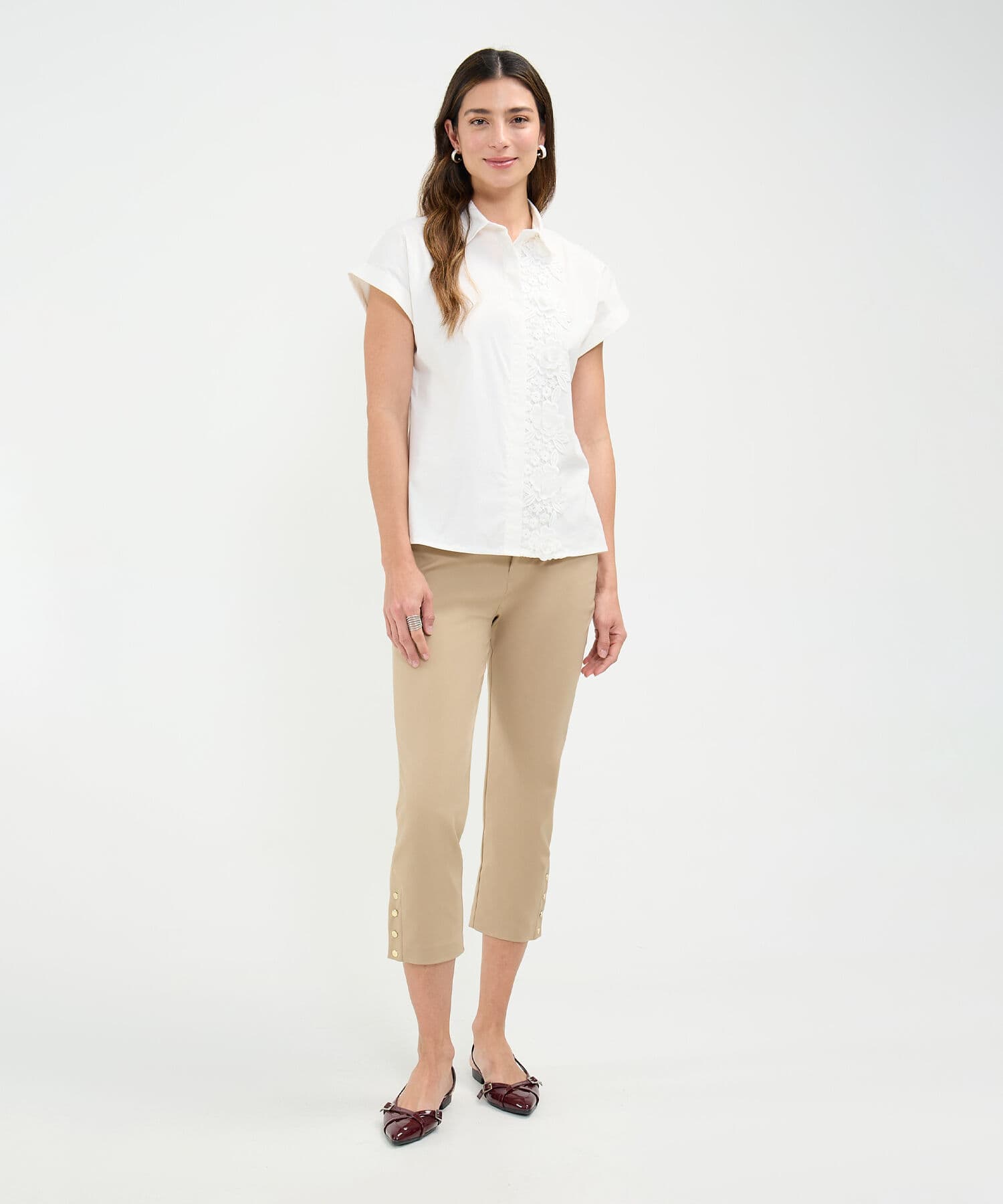 Camisa Coral Relajado azul marino para mujer, vista 2