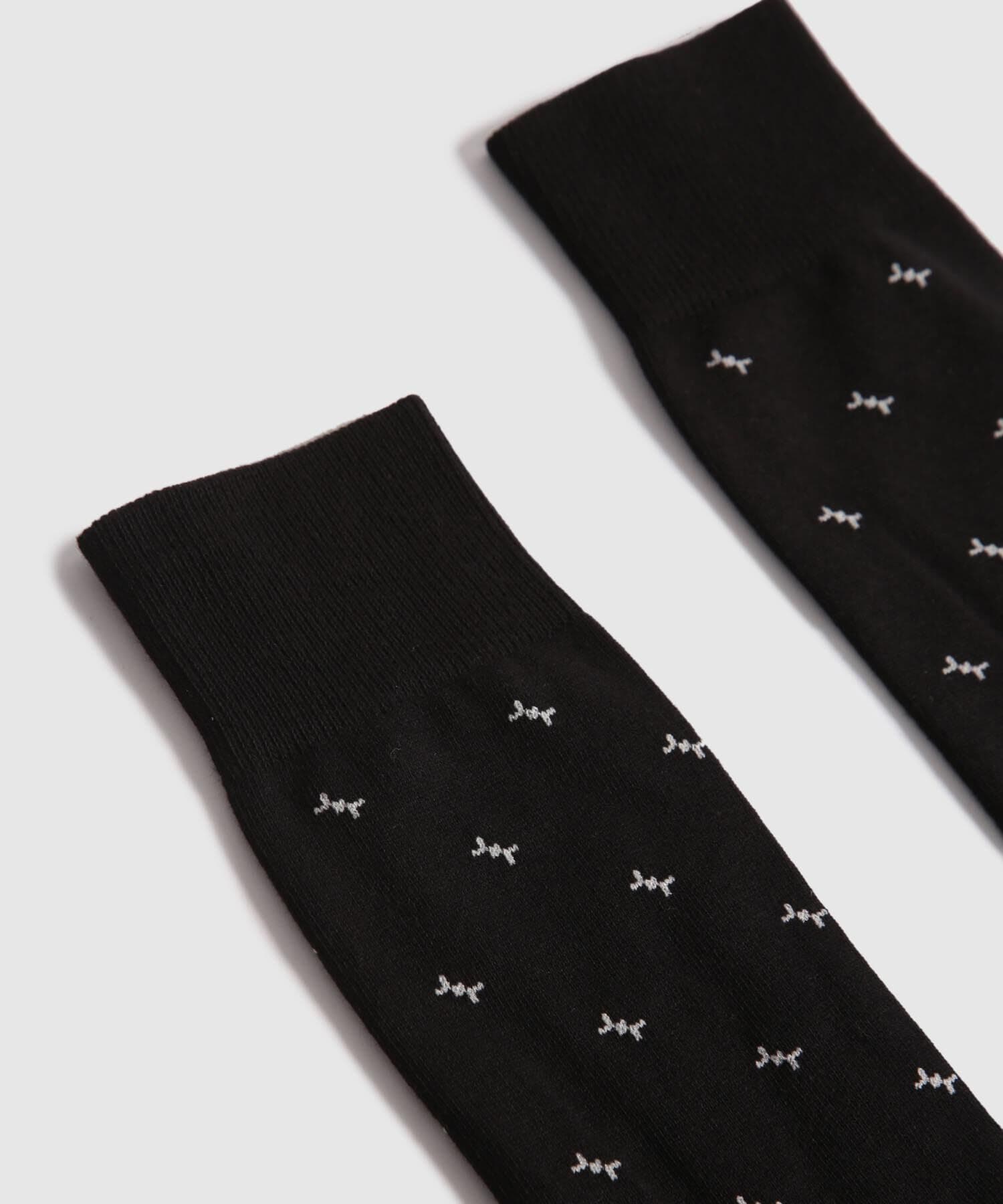 Medias Valentina Texturizado negro para hombre, vista 2