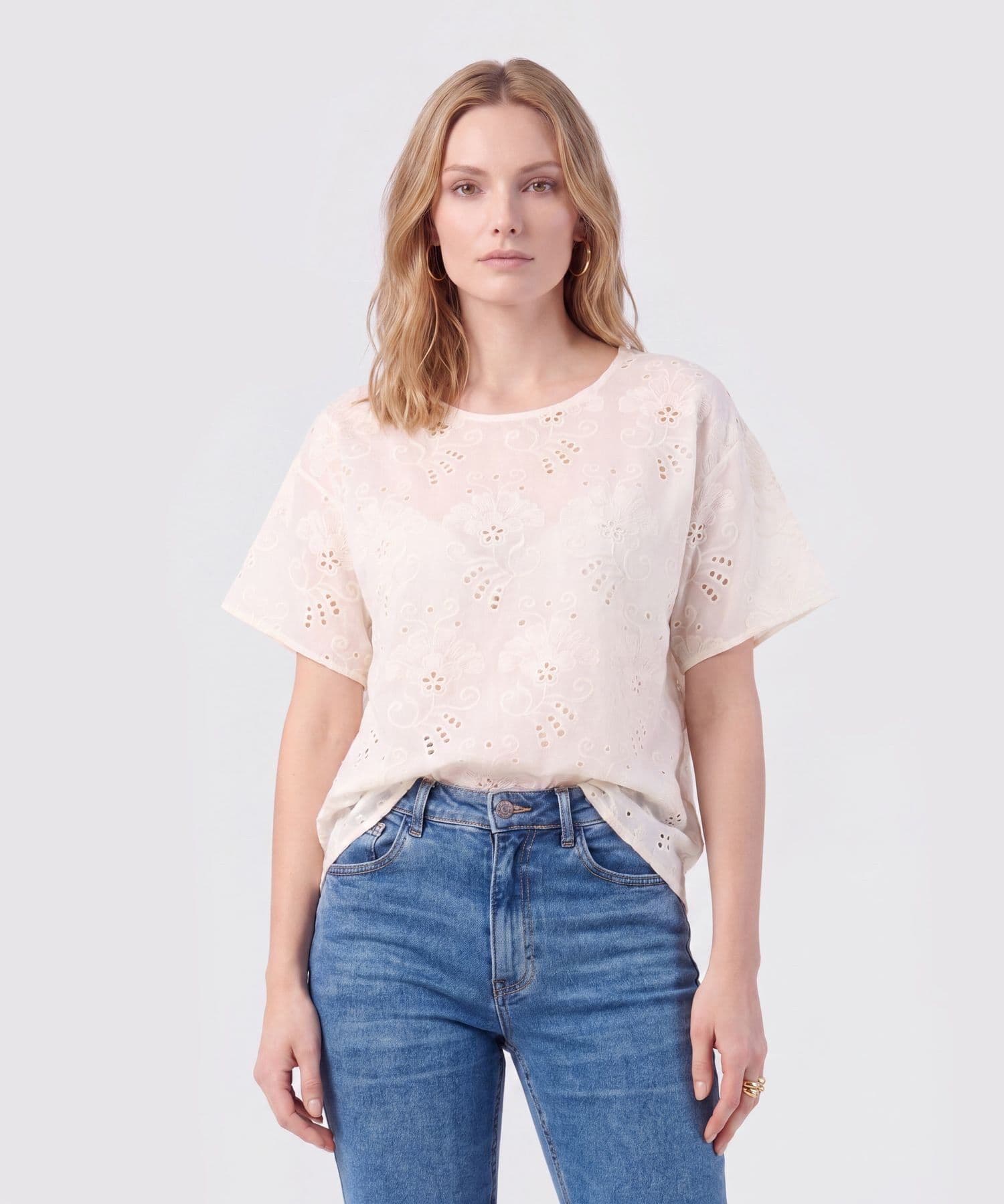Blusa Sierra Edición Índigo blanco para mujer, vista principal