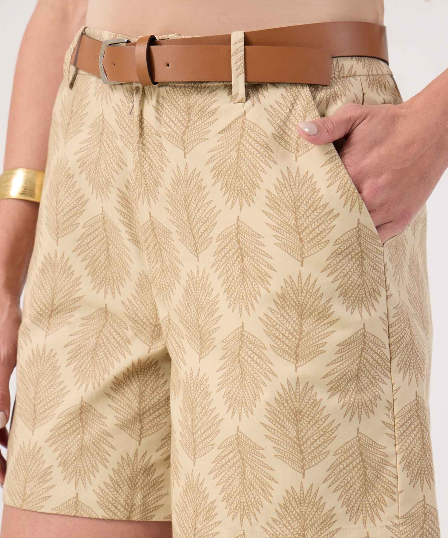 Bermuda Brisa Texturizado café para mujer, vista 3