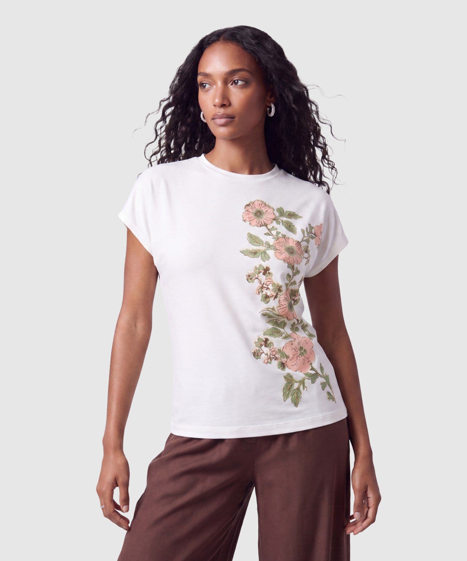 Camiseta Solana Relajado blanco para mujer, vista principal