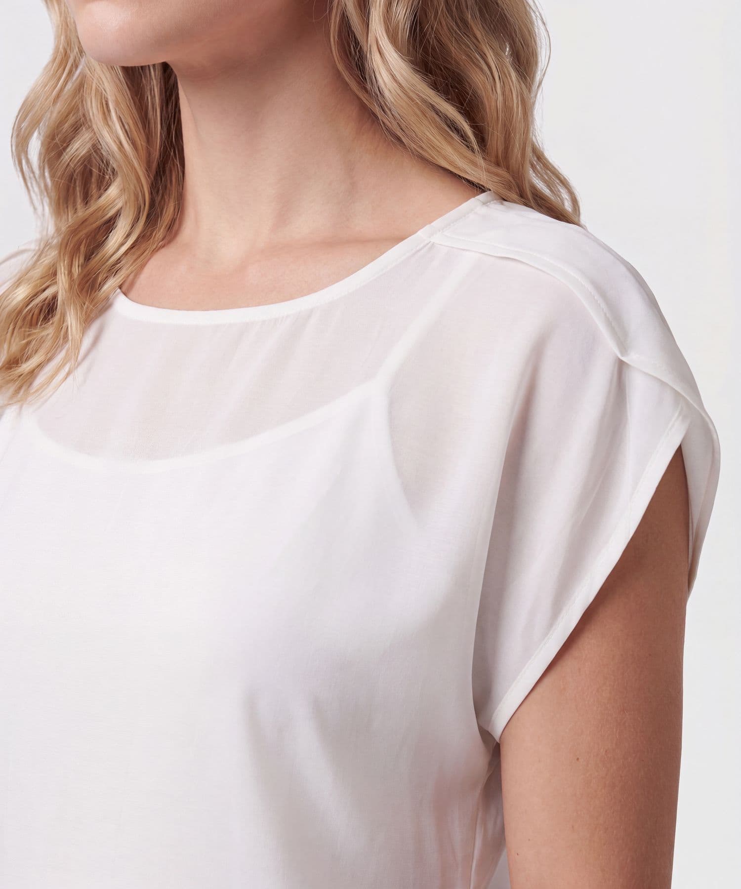 Blusa Dalia Clásico blanco para mujer, vista 3