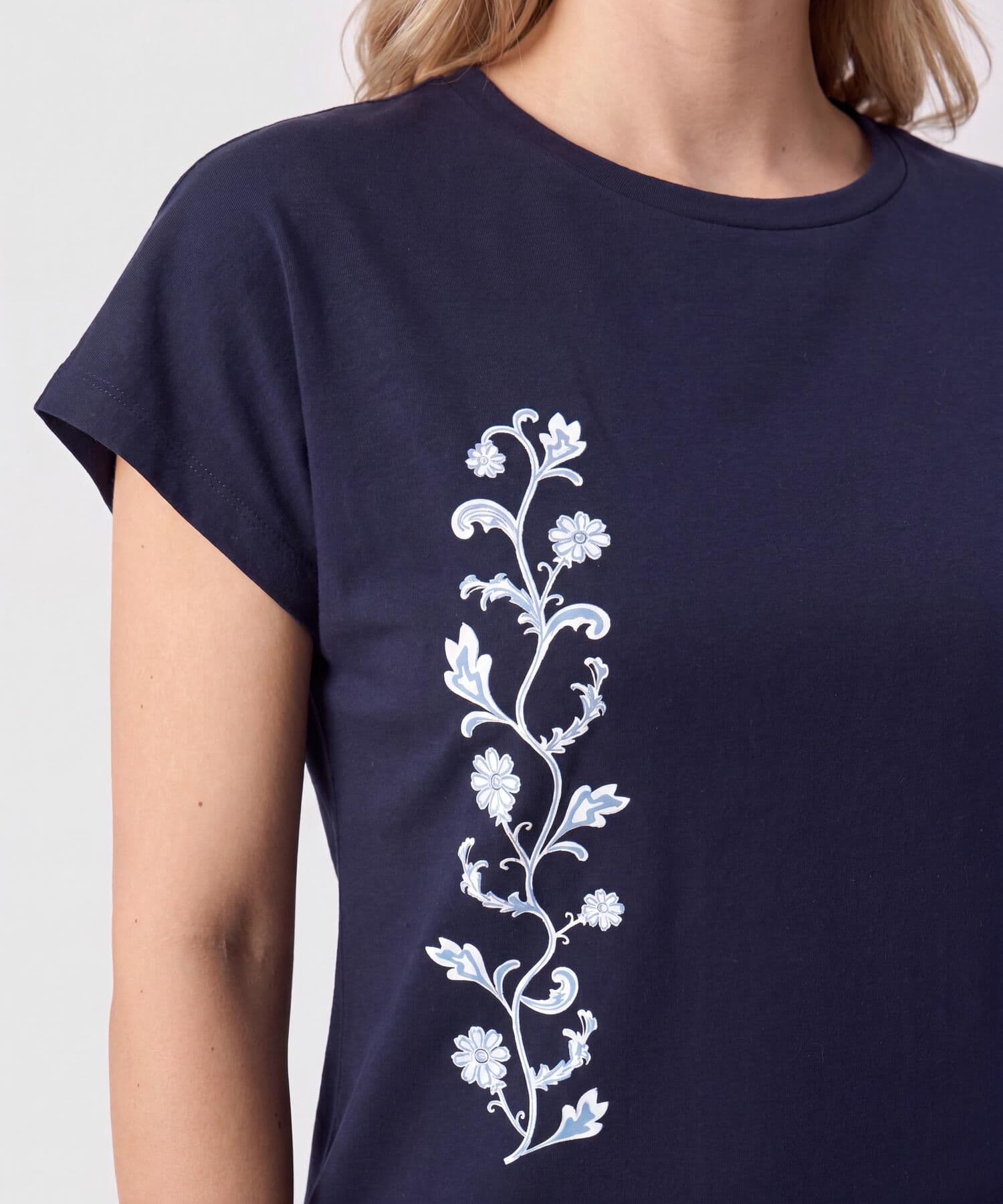 Camiseta Alba de Viaje azul marino para mujer, vista 3