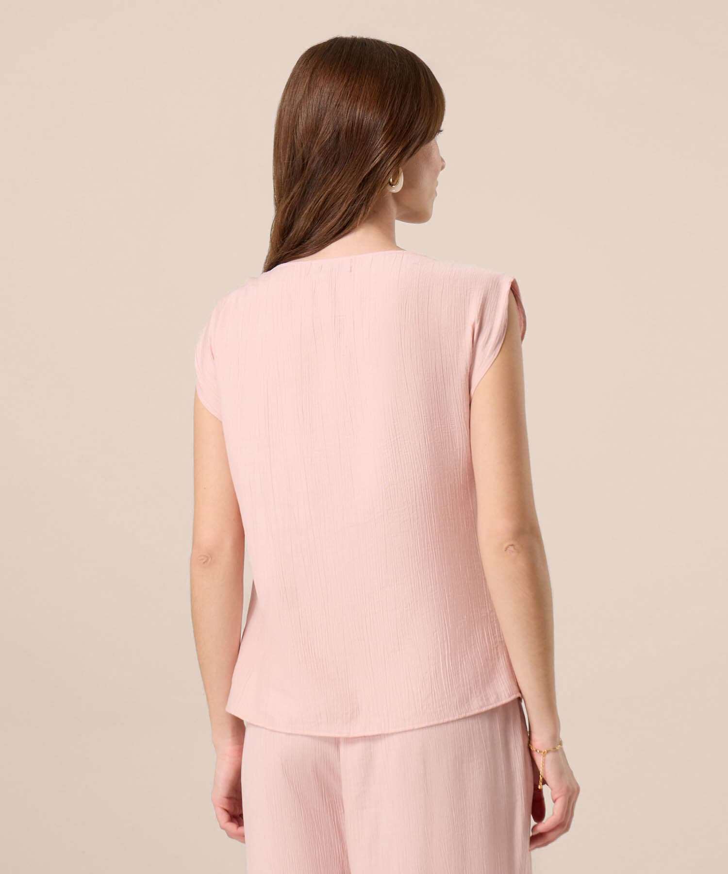 Blusa Dorada Suave rosa empolvado para mujer, vista 4
