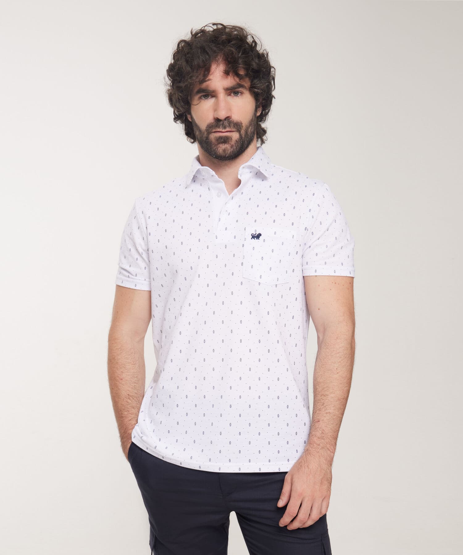 Polo Ámbar Natural coral para hombre, vista principal