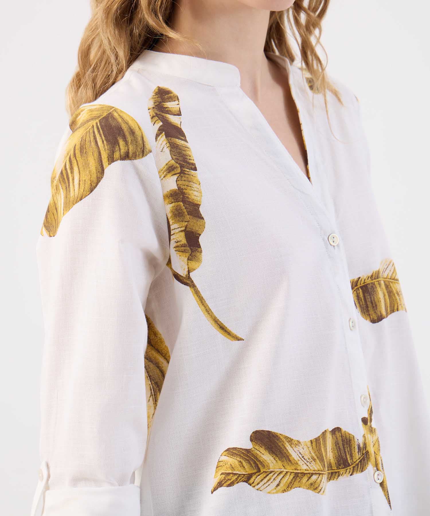 Blusa Tierra de Noche arena para mujer, vista 3