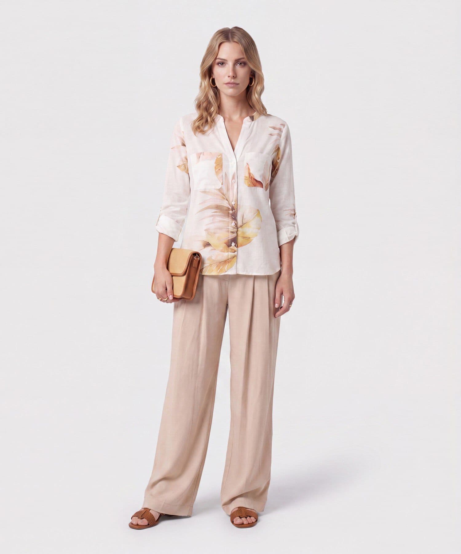 Blusa Valle Fluido blanco para mujer, vista 2