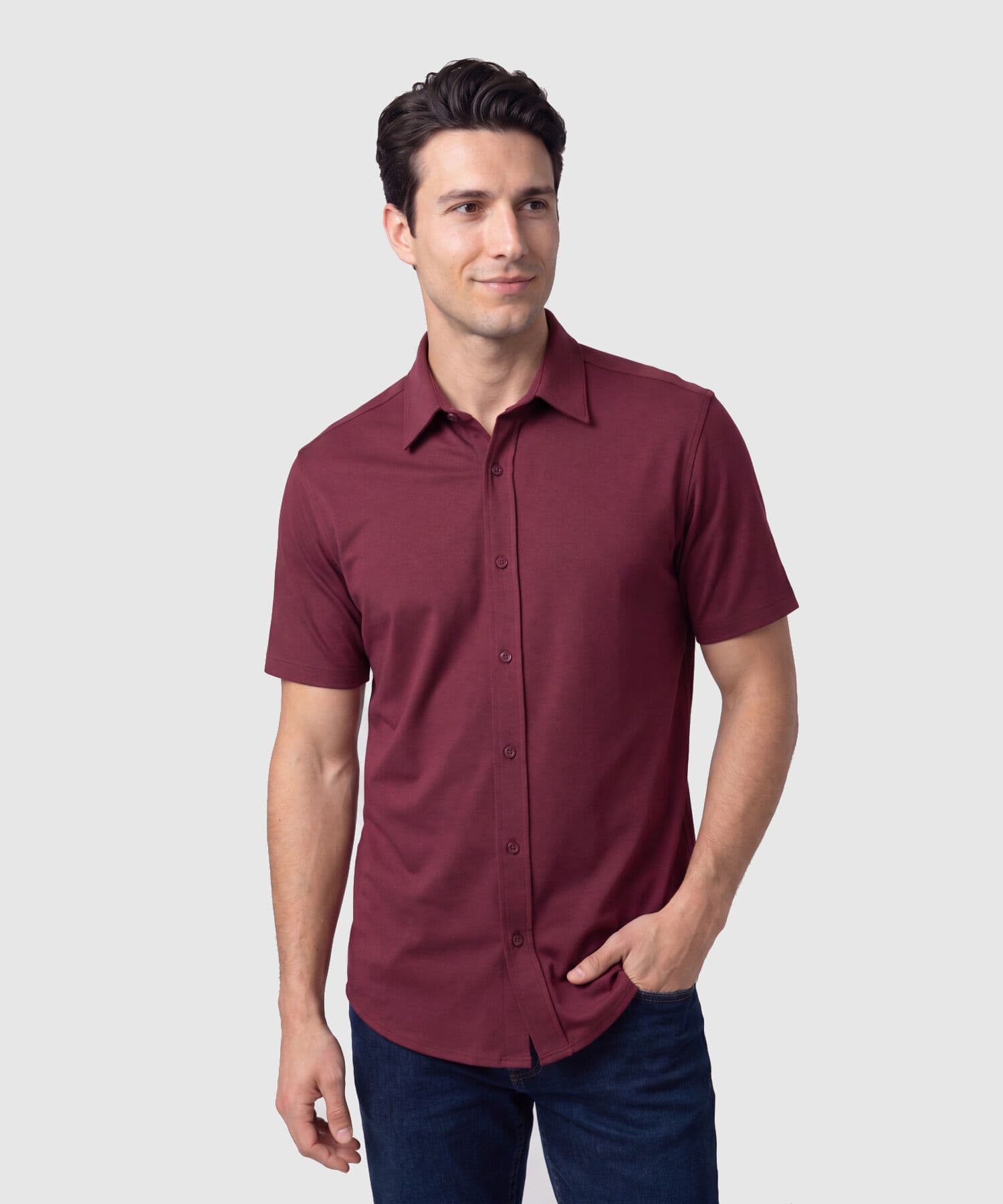Camisa Renata Contemporáneo verde oliva para hombre, vista principal