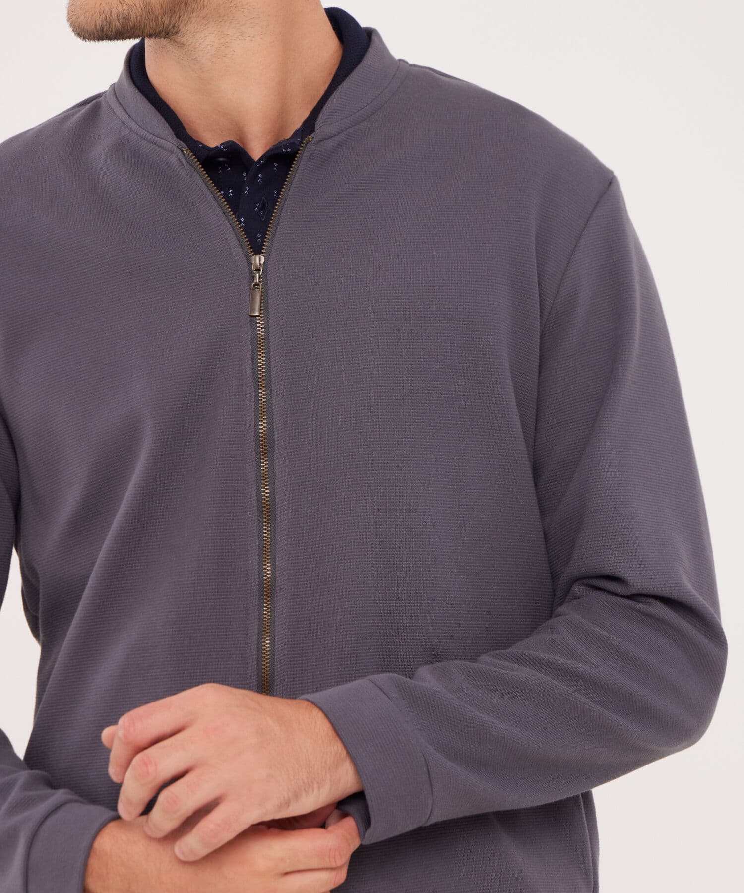 Buzo Cedro Edición Lino azul marino para hombre, vista 3