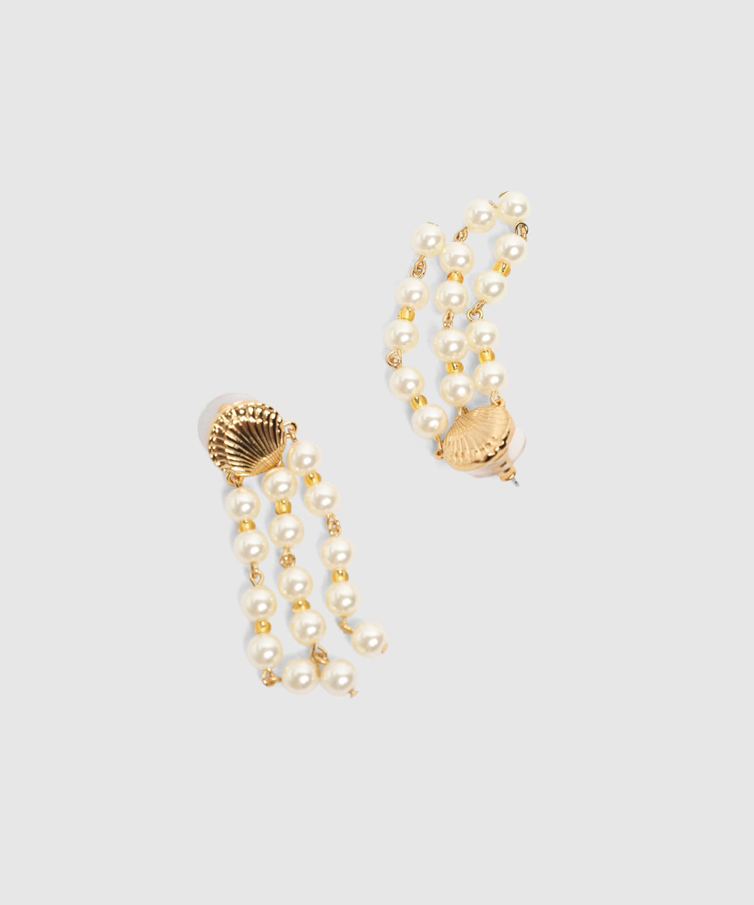 Aretes Guayacán Ligero dorado para mujer, vista 3