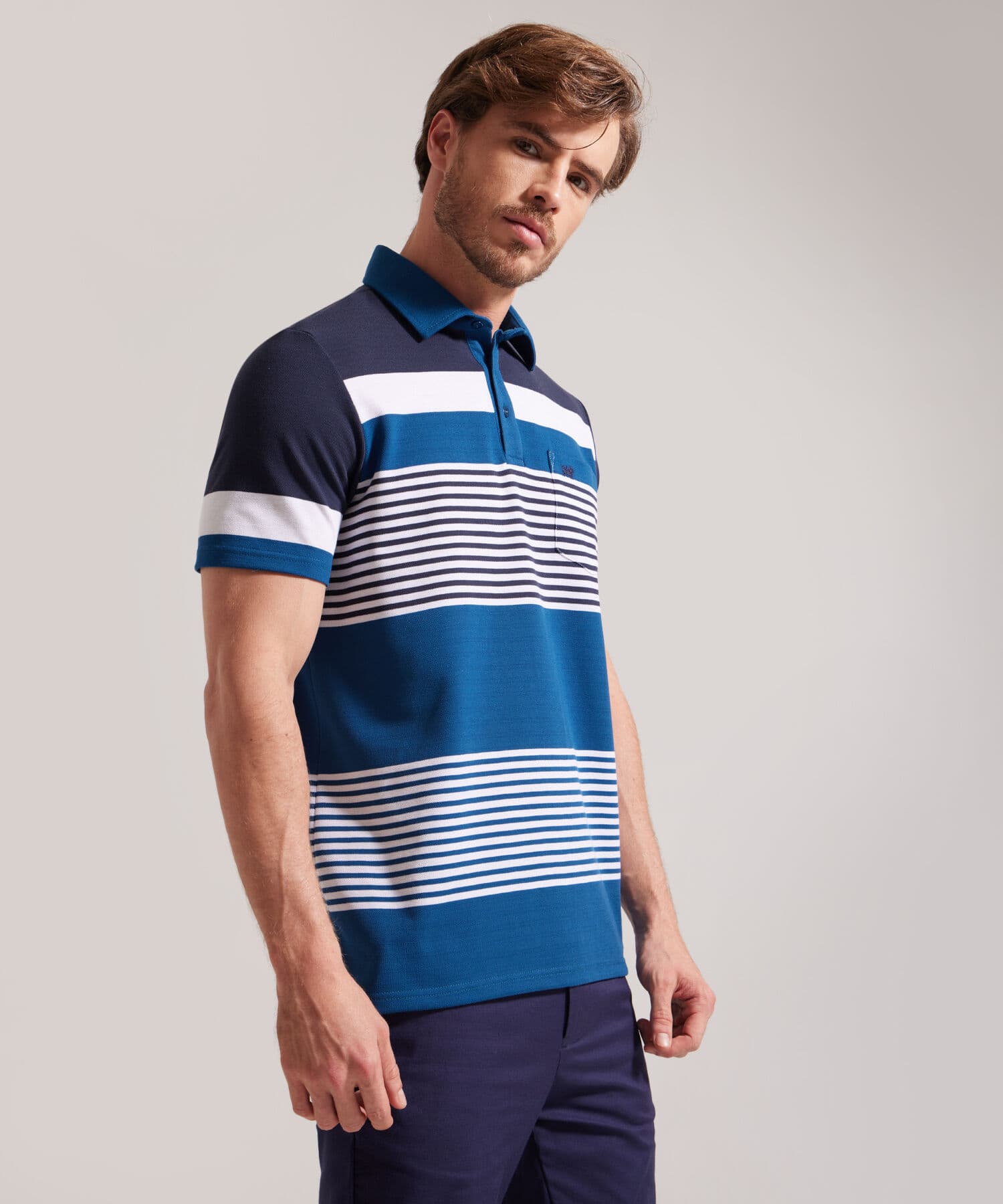 Polo Río Esencial azul marino para hombre, vista principal