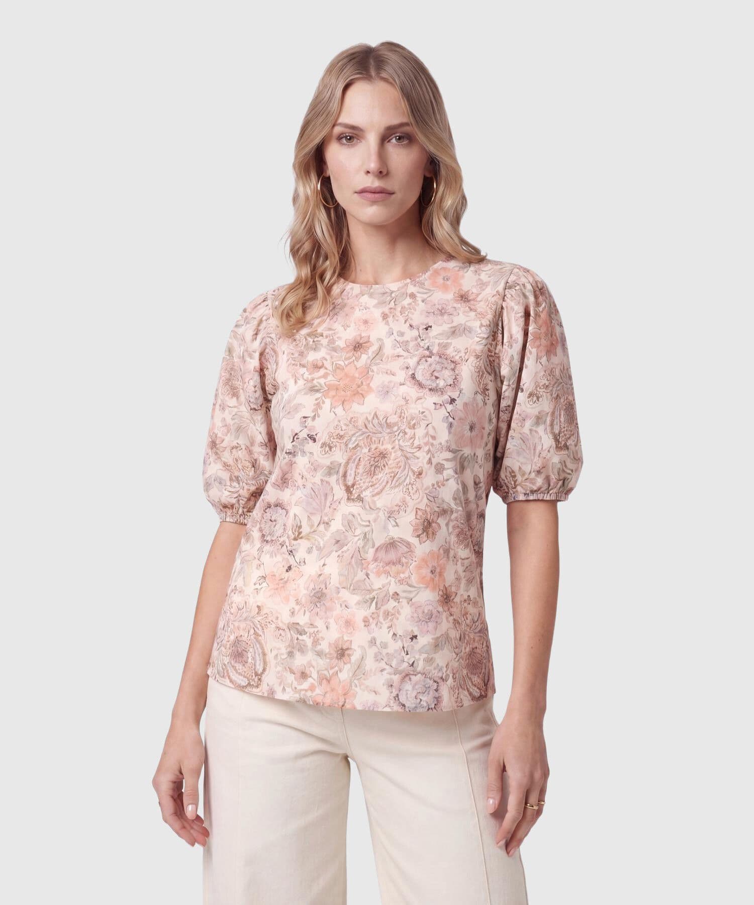 Blusa Litoral Minimalista verde botella para mujer, vista principal