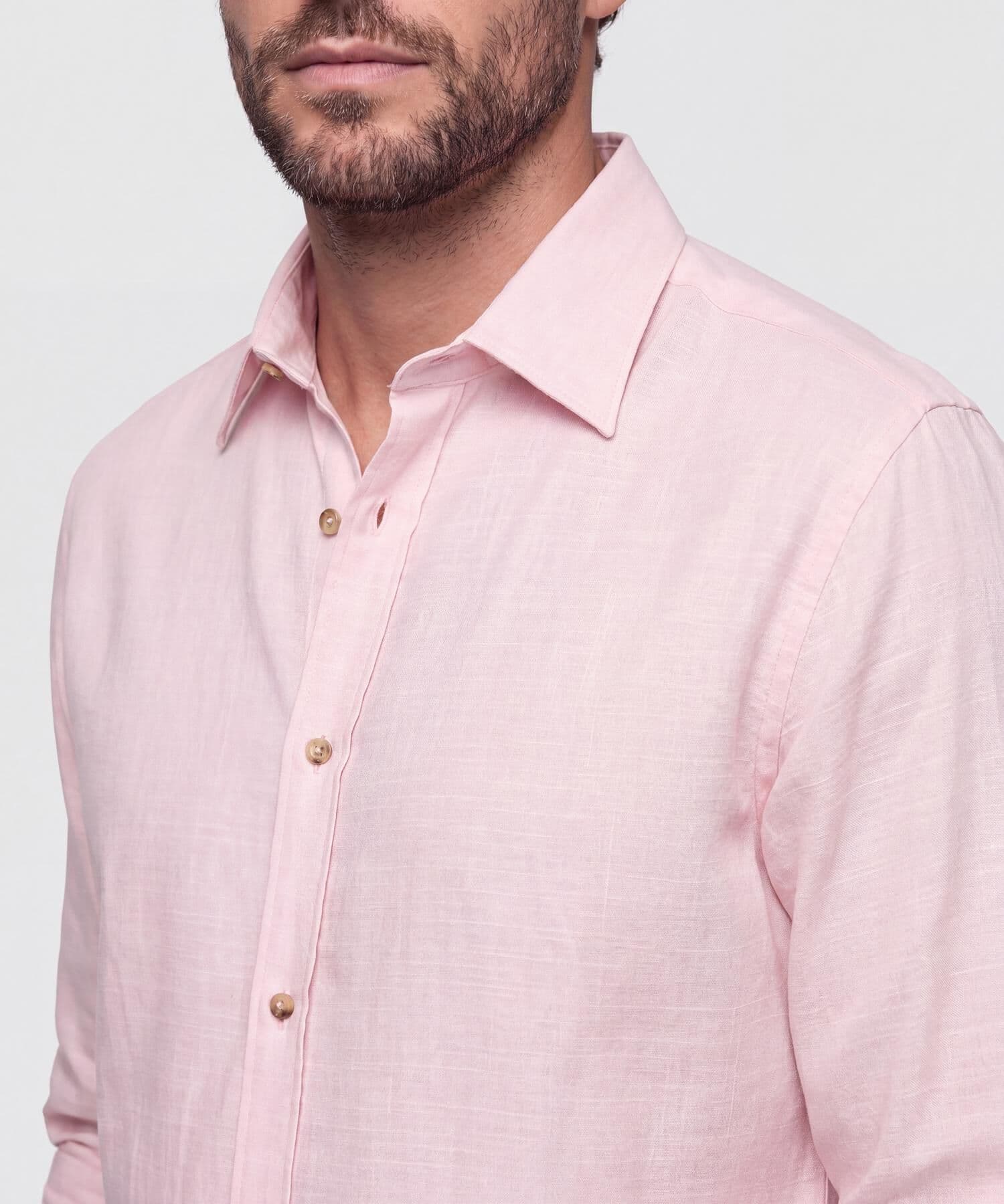 Camisa Niebla Ligero rosa empolvado para hombre, vista 3
