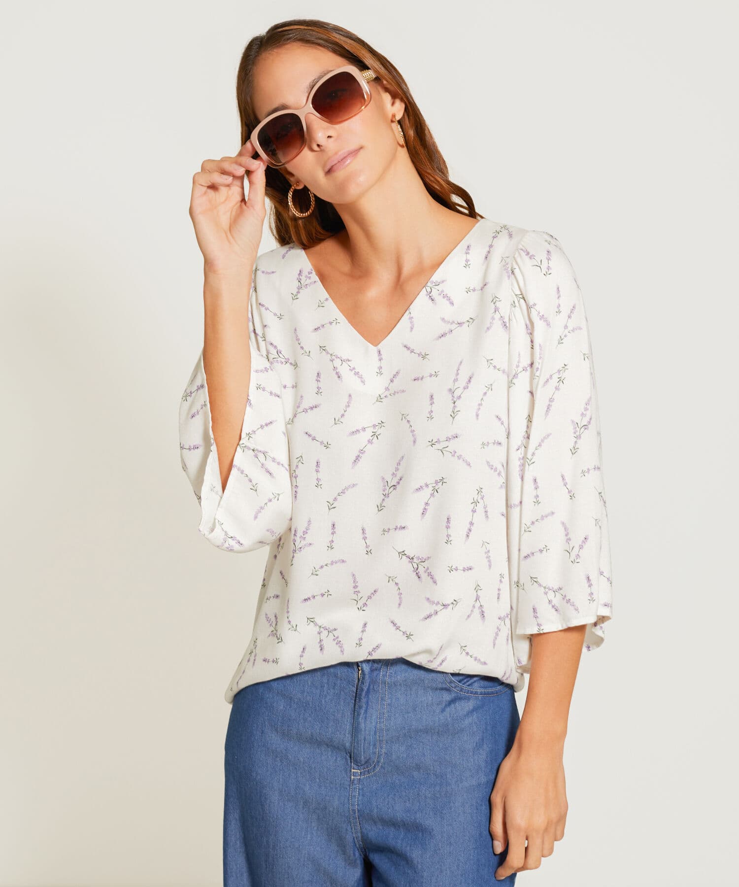 Blusa Tierra Clásico blanco para mujer, vista principal