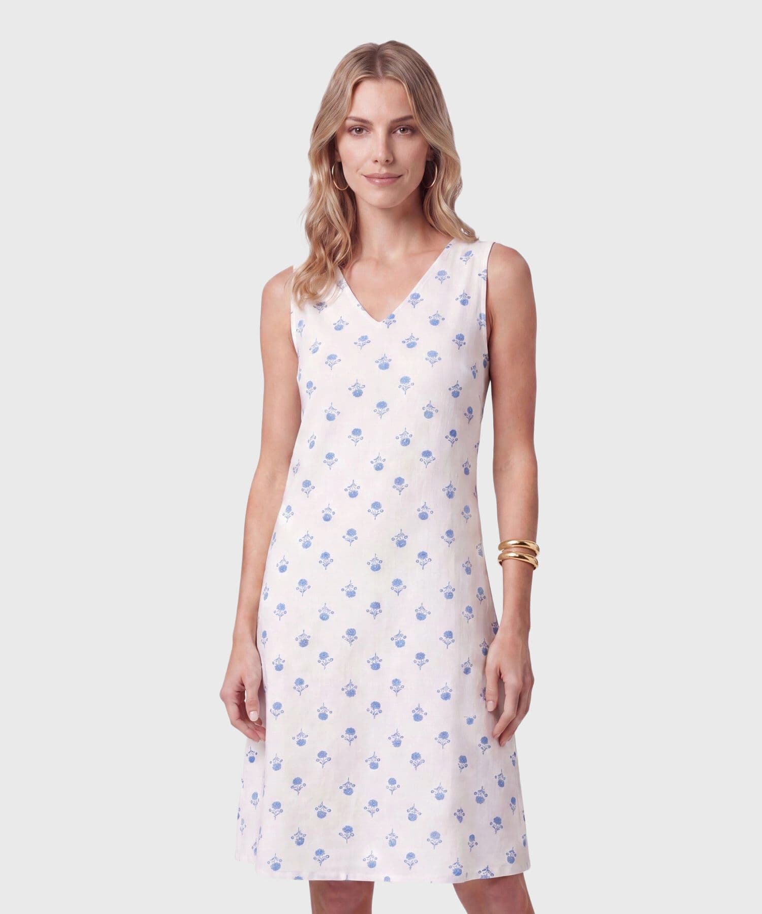 Vestido Andina Relajado blanco para mujer, vista 2