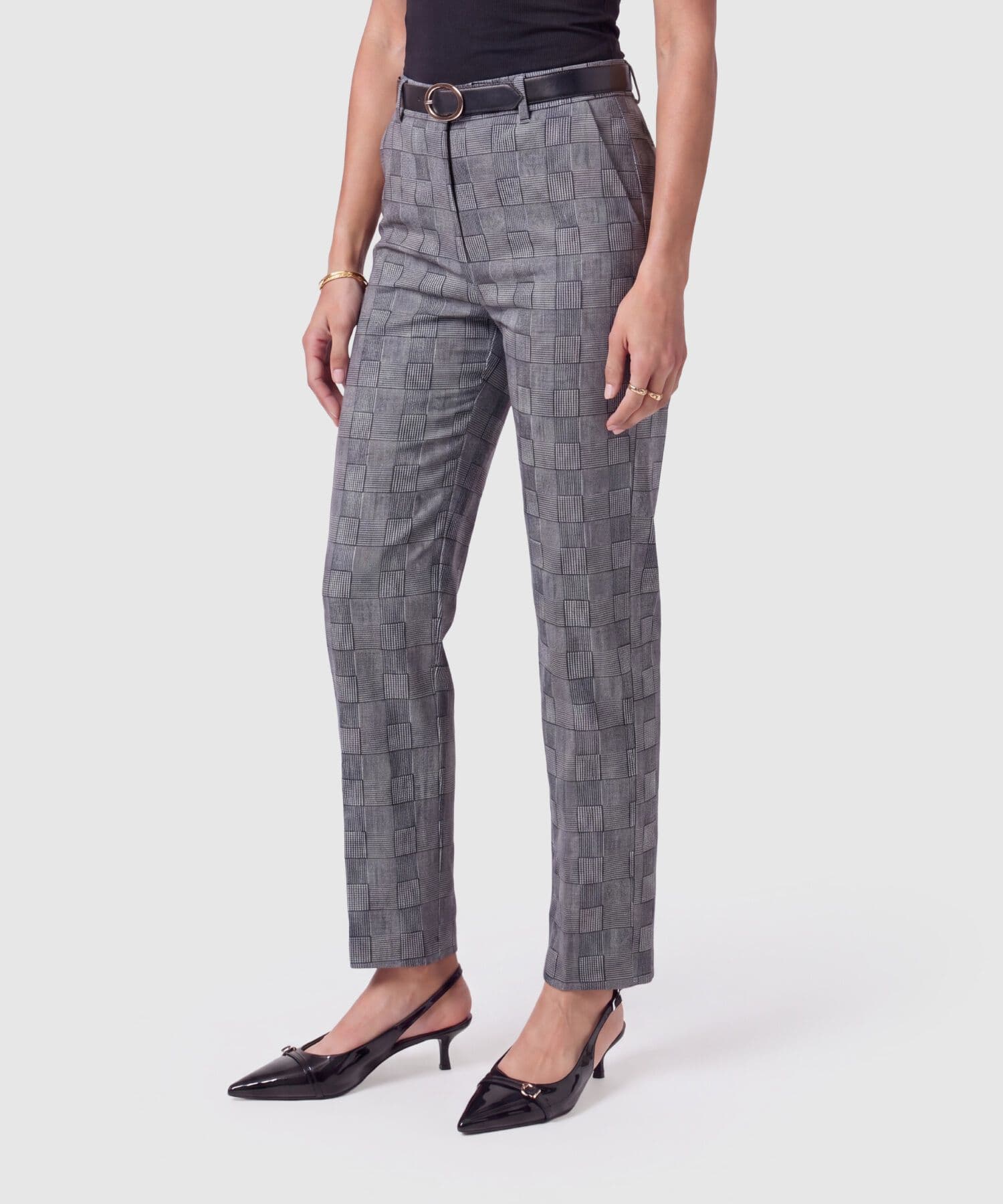 Pantalón Carmín Fluido gris humo para mujer, vista principal