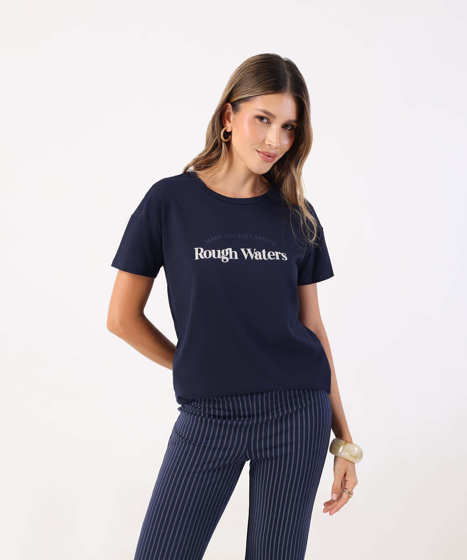 Camiseta Calima Clásico azul marino para mujer, vista principal
