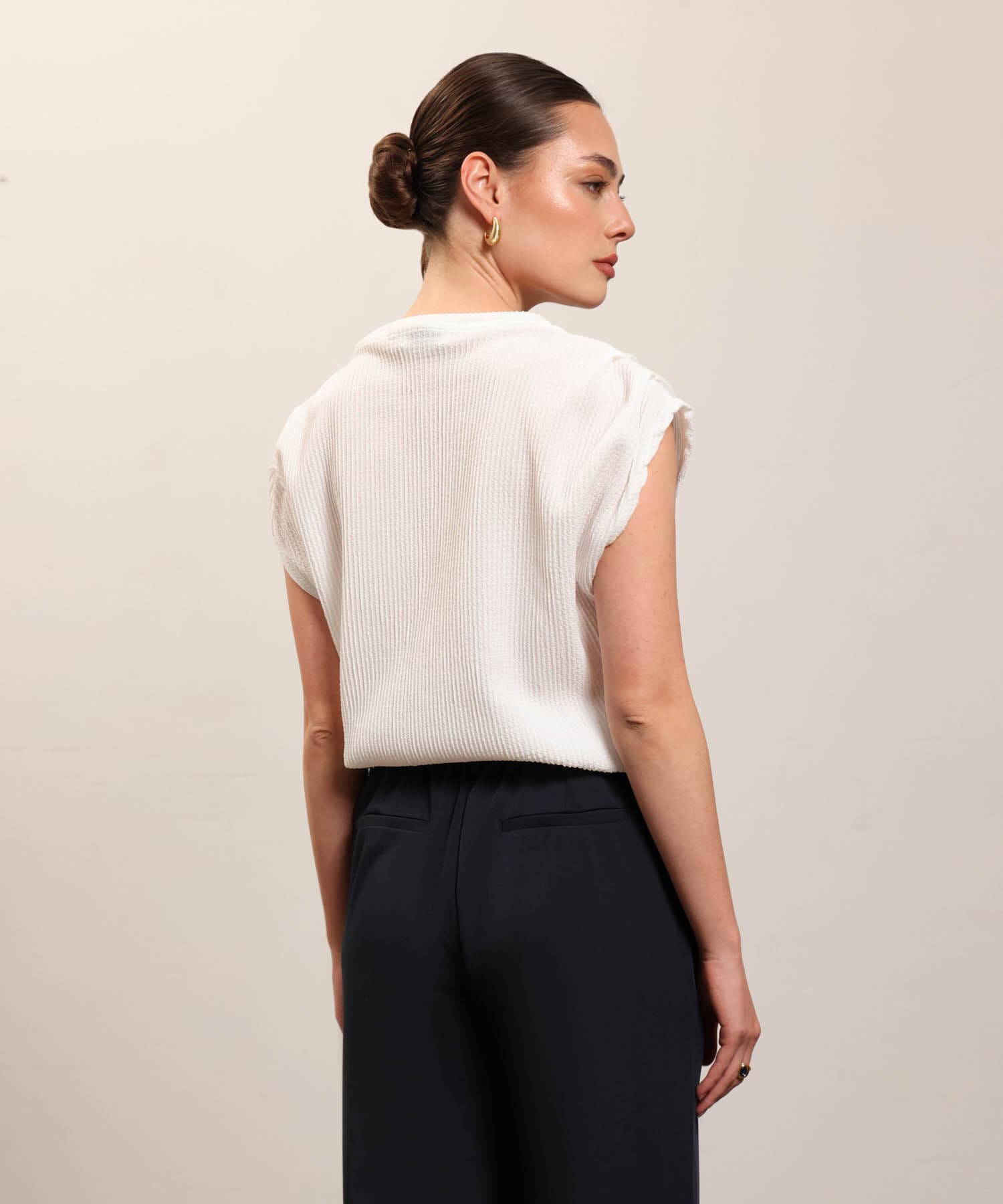Camiseta Granada Fluido blanco para mujer, vista 4