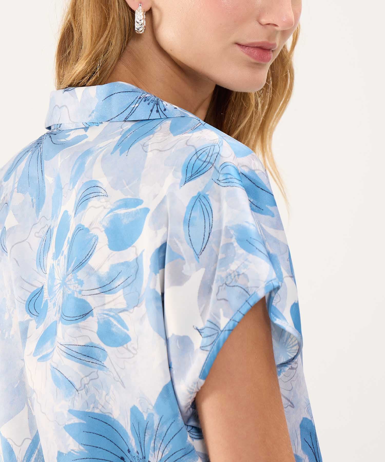 Blusa Coral Natural azul marino para mujer, vista 5