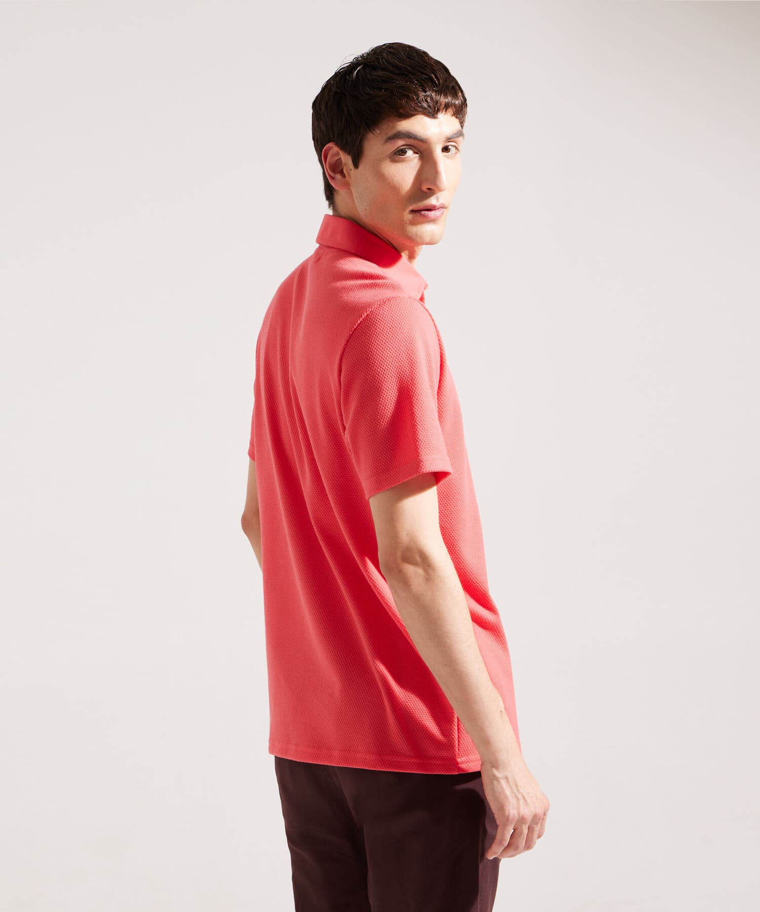 Polo Flora Edición Índigo rojo granada para hombre, vista 3