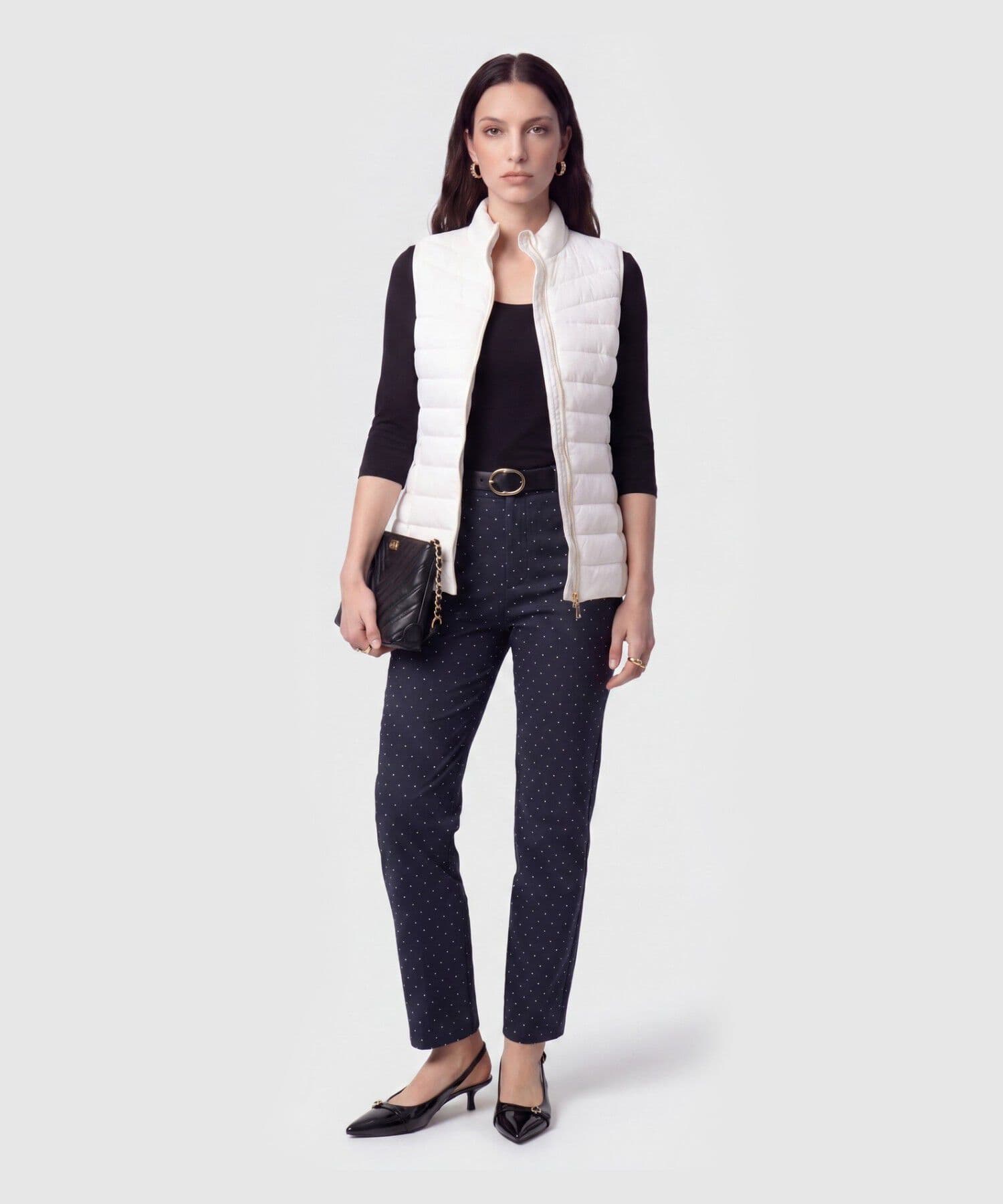 Pantalón Dalia Fluido negro para mujer, vista 2