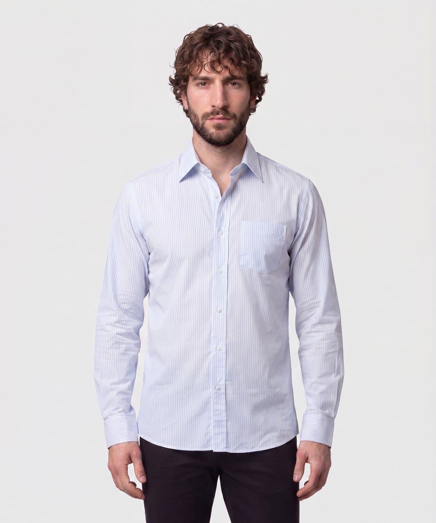 Camisa Brisa Texturizado azul marino para hombre, vista principal