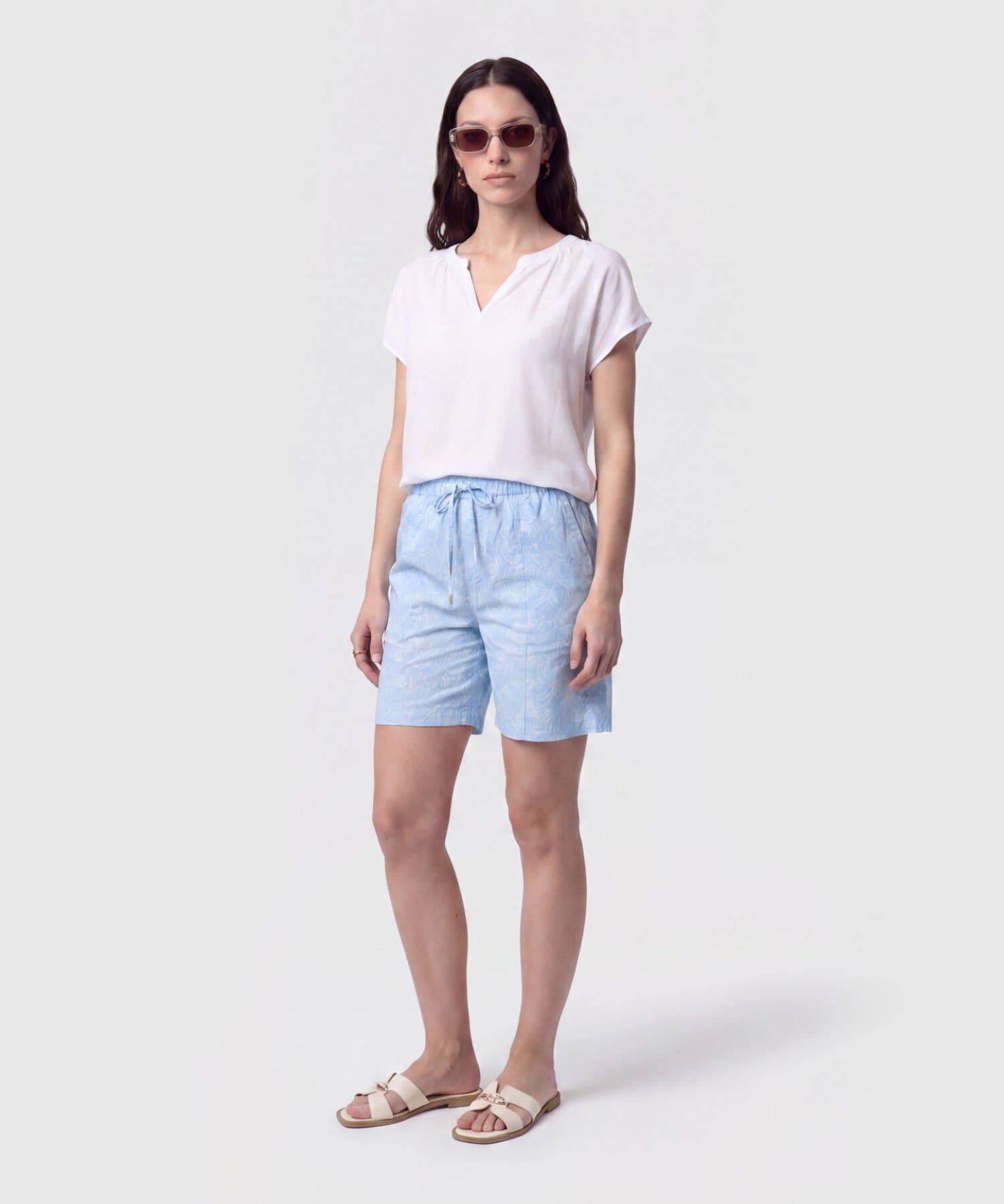 Bermuda Valentina Ligero azul marino para mujer, vista 2