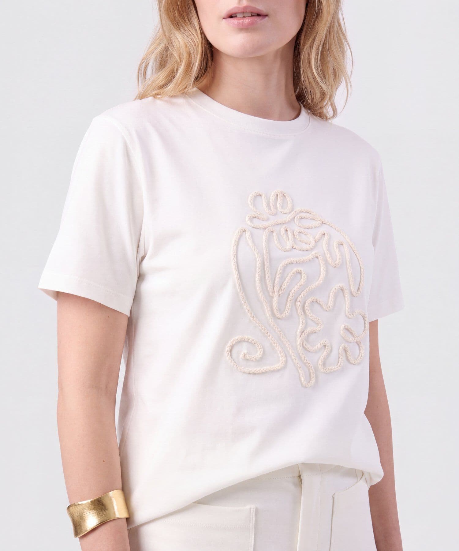Camiseta Valle de Ciudad blanco para mujer, vista 3