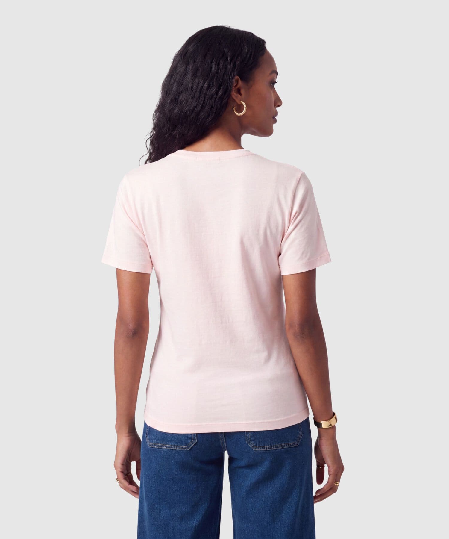Camiseta Sierra Clásico rosa empolvado para mujer, vista 4