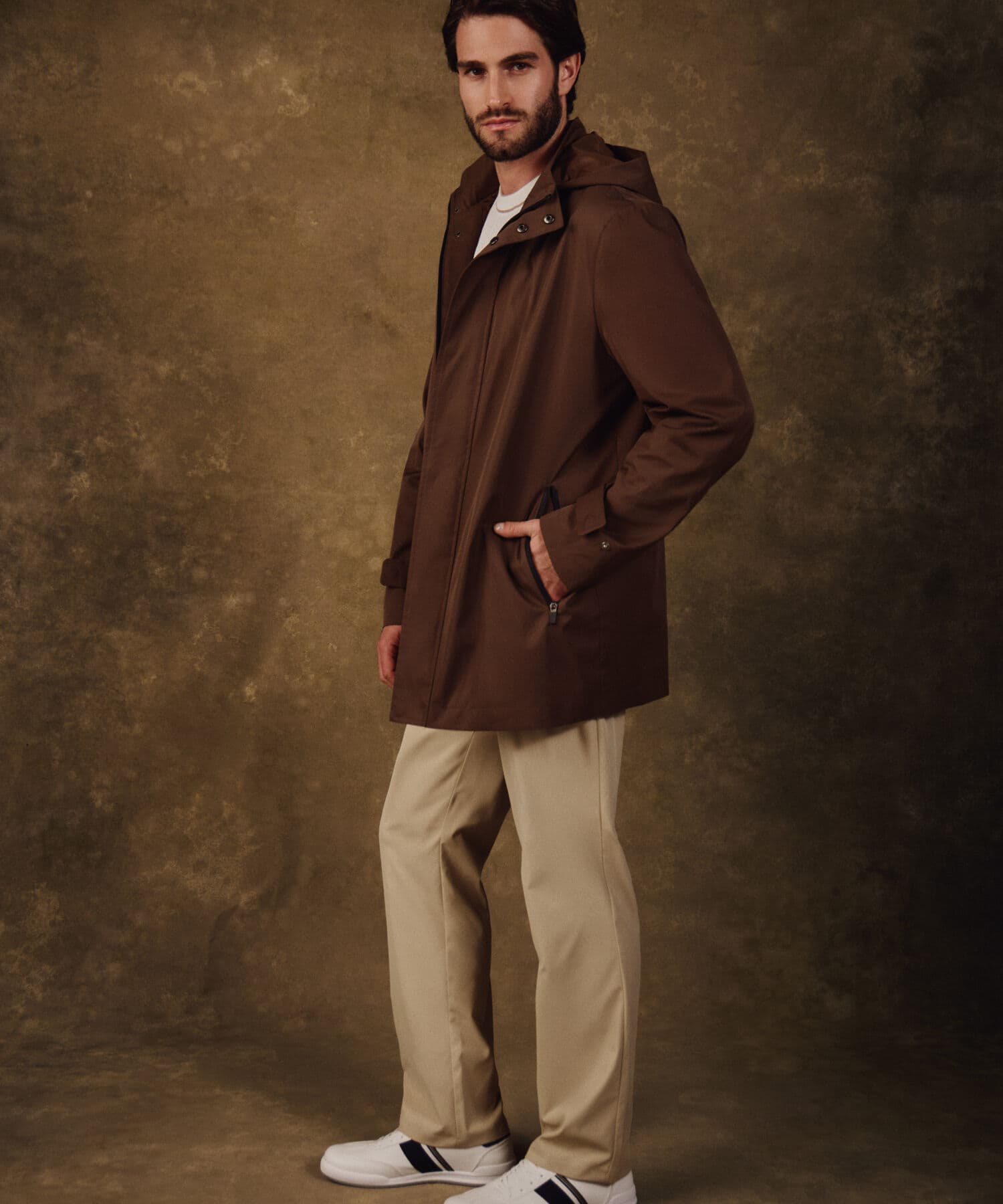 Chaqueta Dalia Esencial café para hombre, vista 3