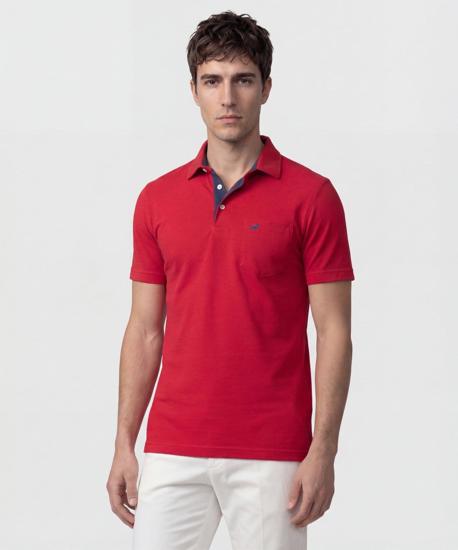 Polo Amalia Contemporáneo rojo granada para hombre, vista principal