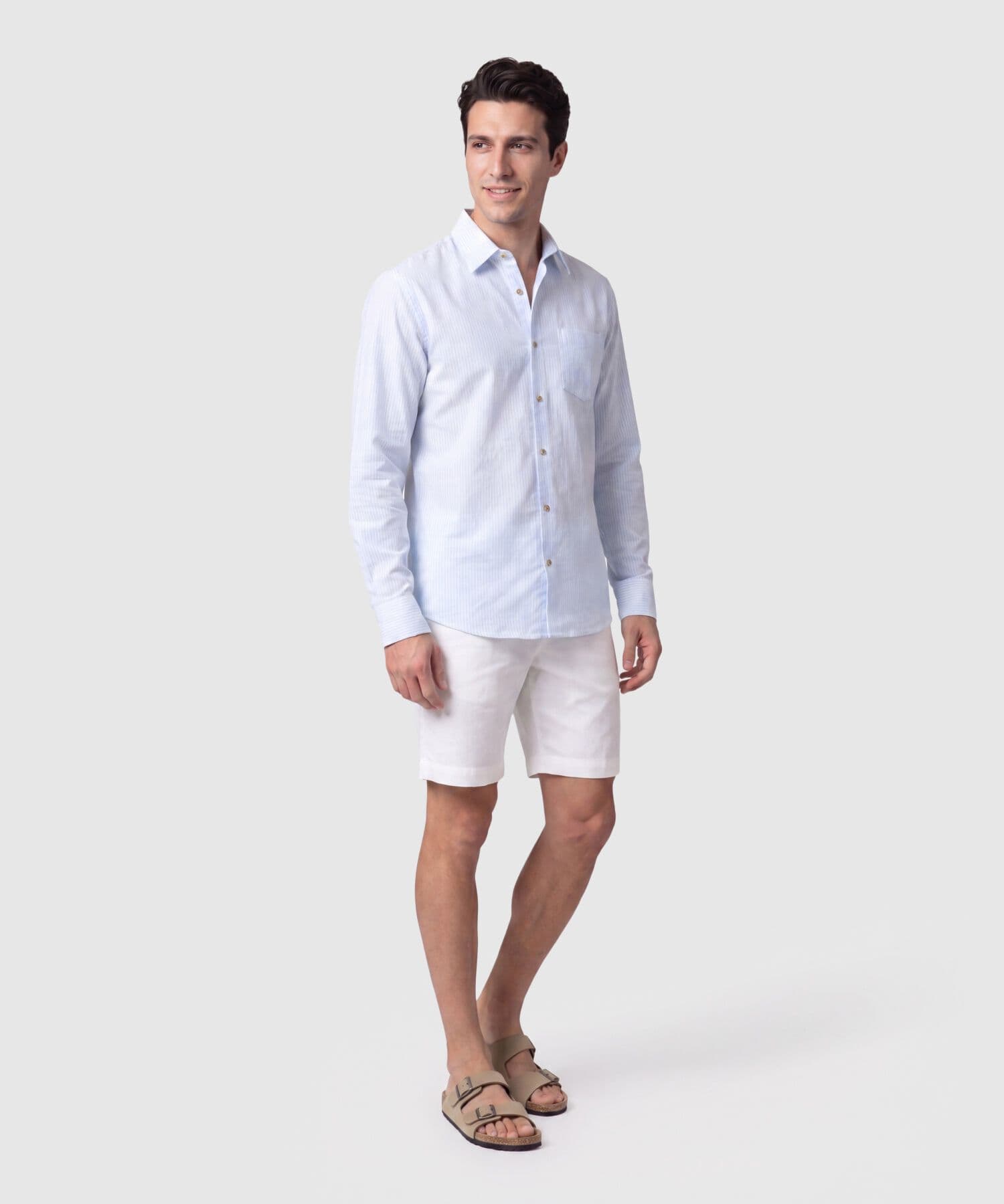 Camisa Cauce Suave azul marino para hombre, vista 2