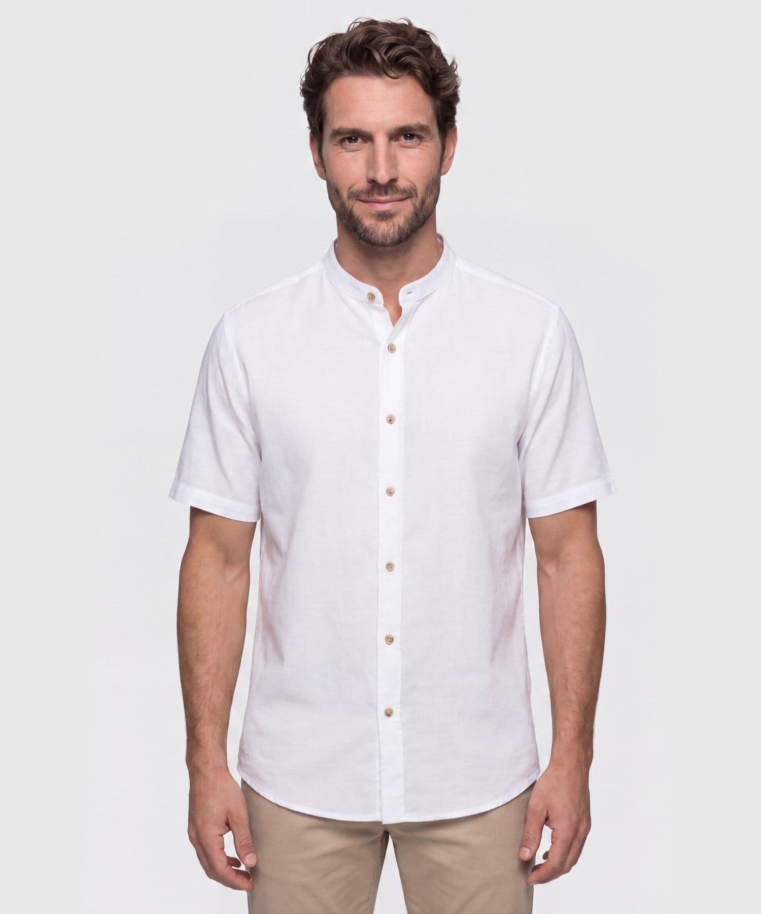 Camisa Tierra Clásico blanco para hombre, vista principal