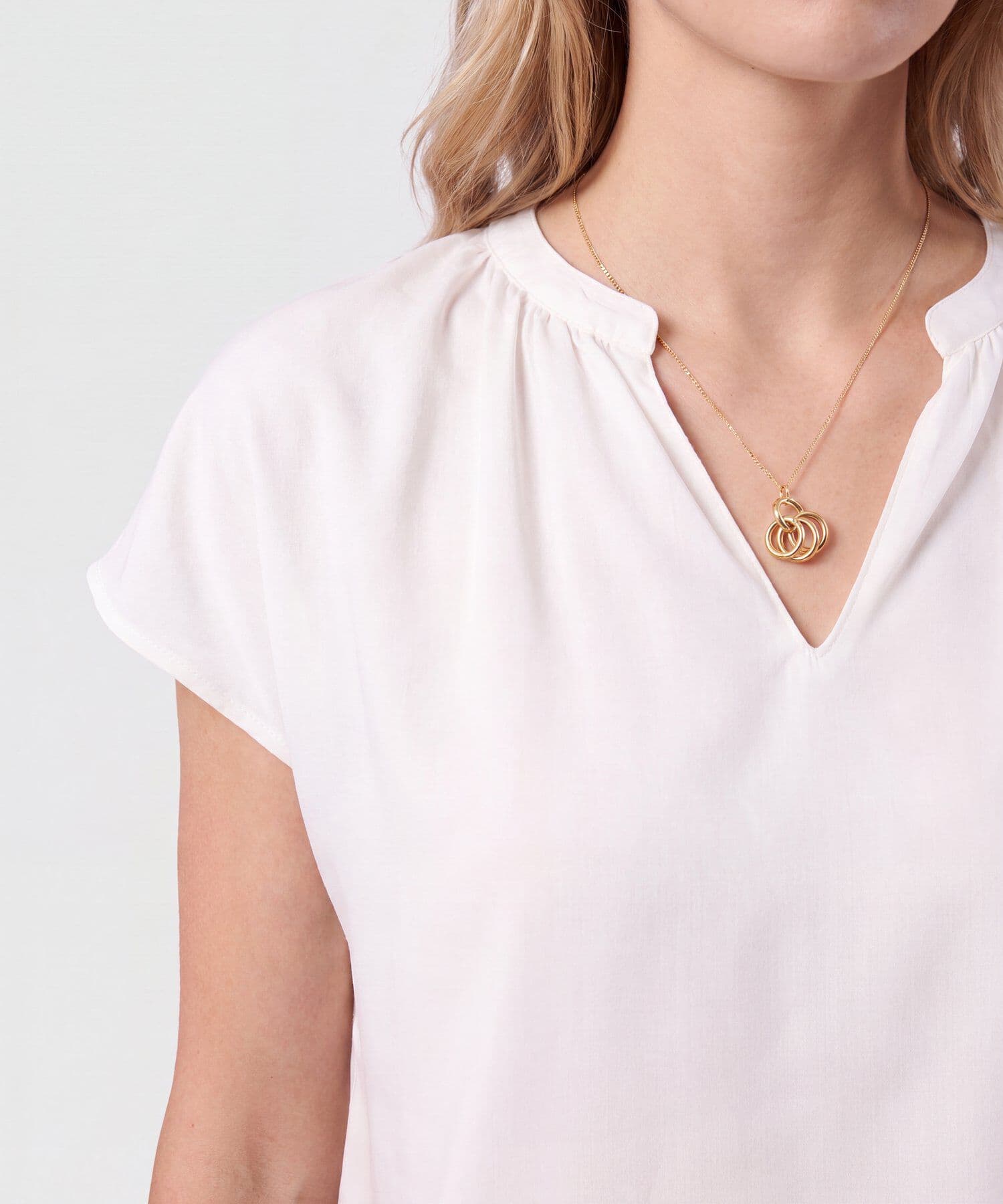 Blusa Violeta Esencial blanco para mujer, vista 3