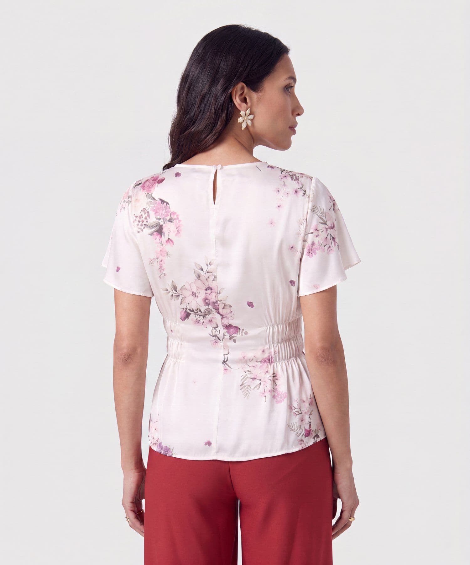 Blusa Selva Texturizado dorado para mujer, vista 4