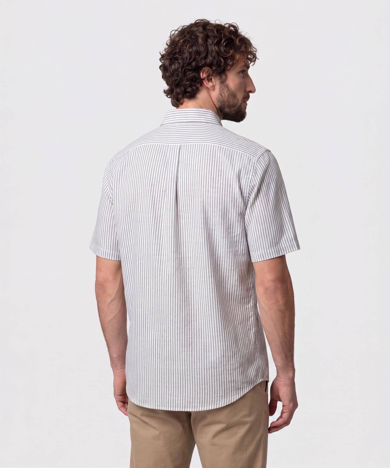 Camisa Celeste Texturizado azul marino para hombre, vista 4