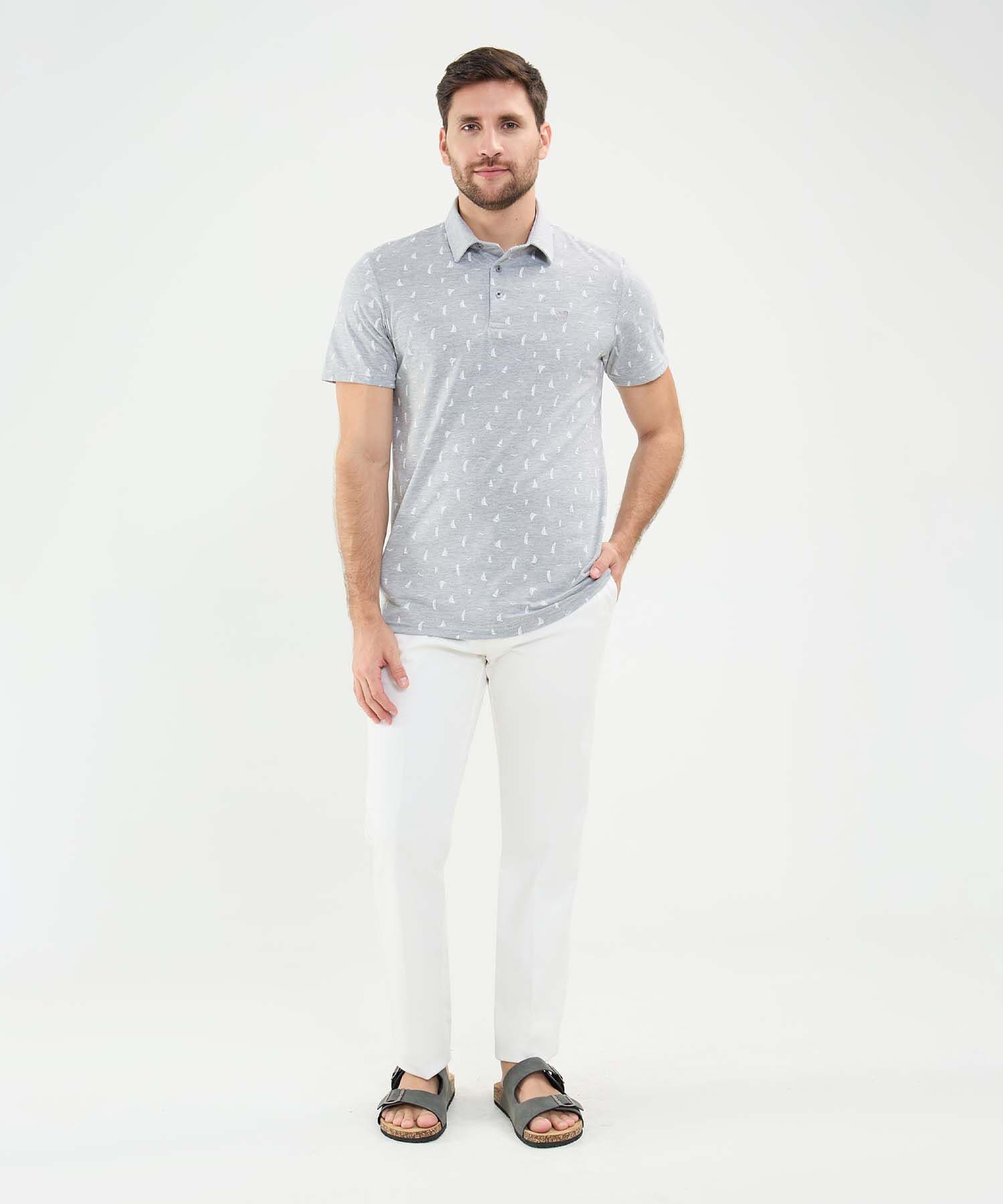 Polo Salina de Noche gris humo para hombre, vista 2