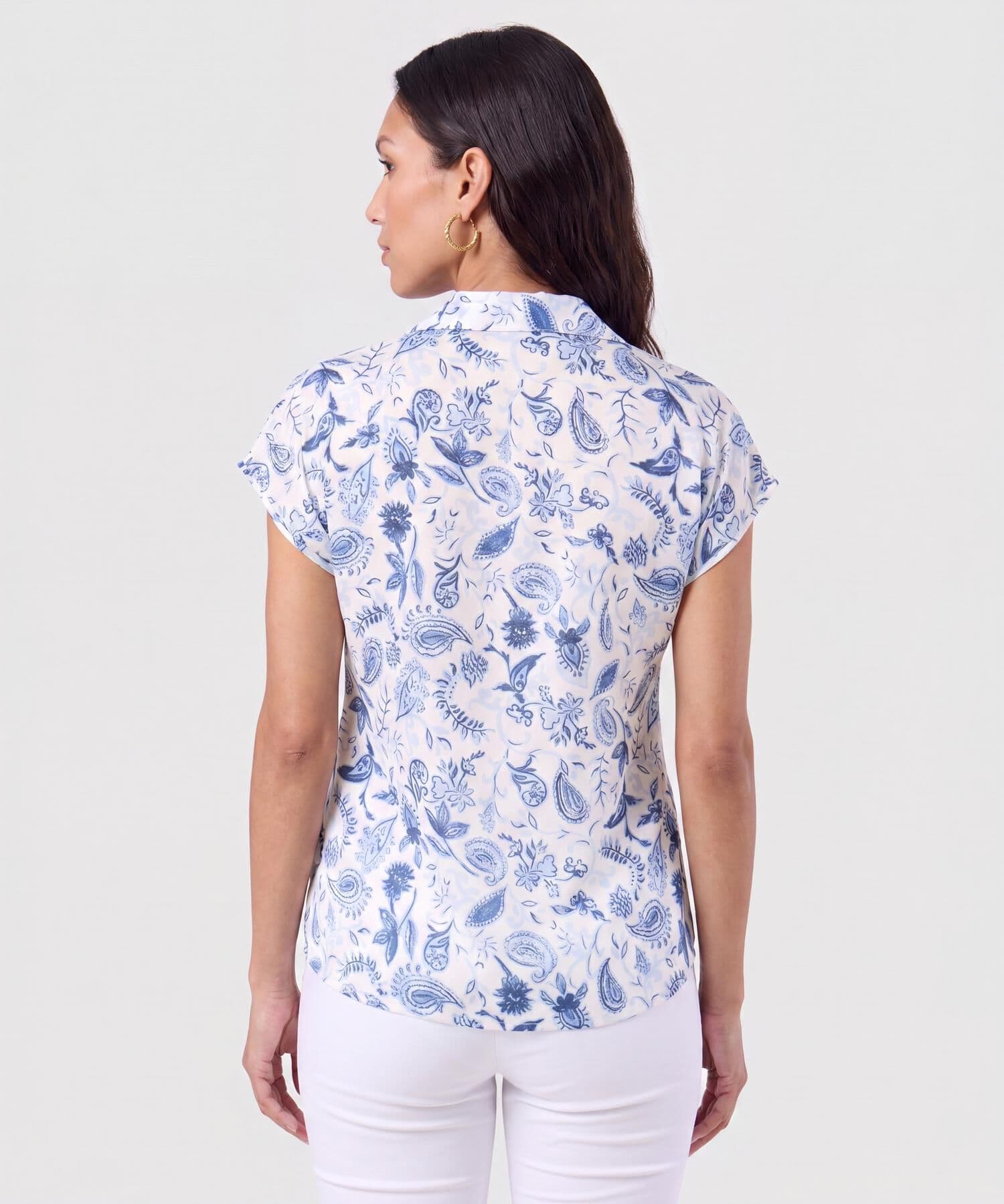 Blusa Renata Edición Índigo azul marino para mujer, vista 4