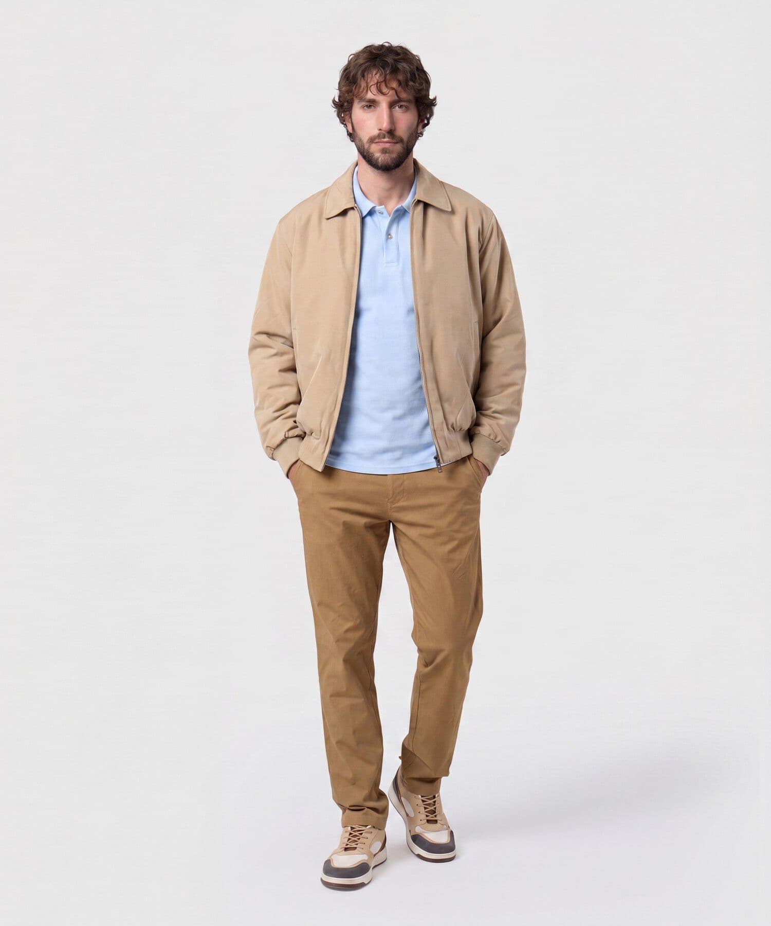 Polo Oliva Esencial azul marino para hombre, vista 2