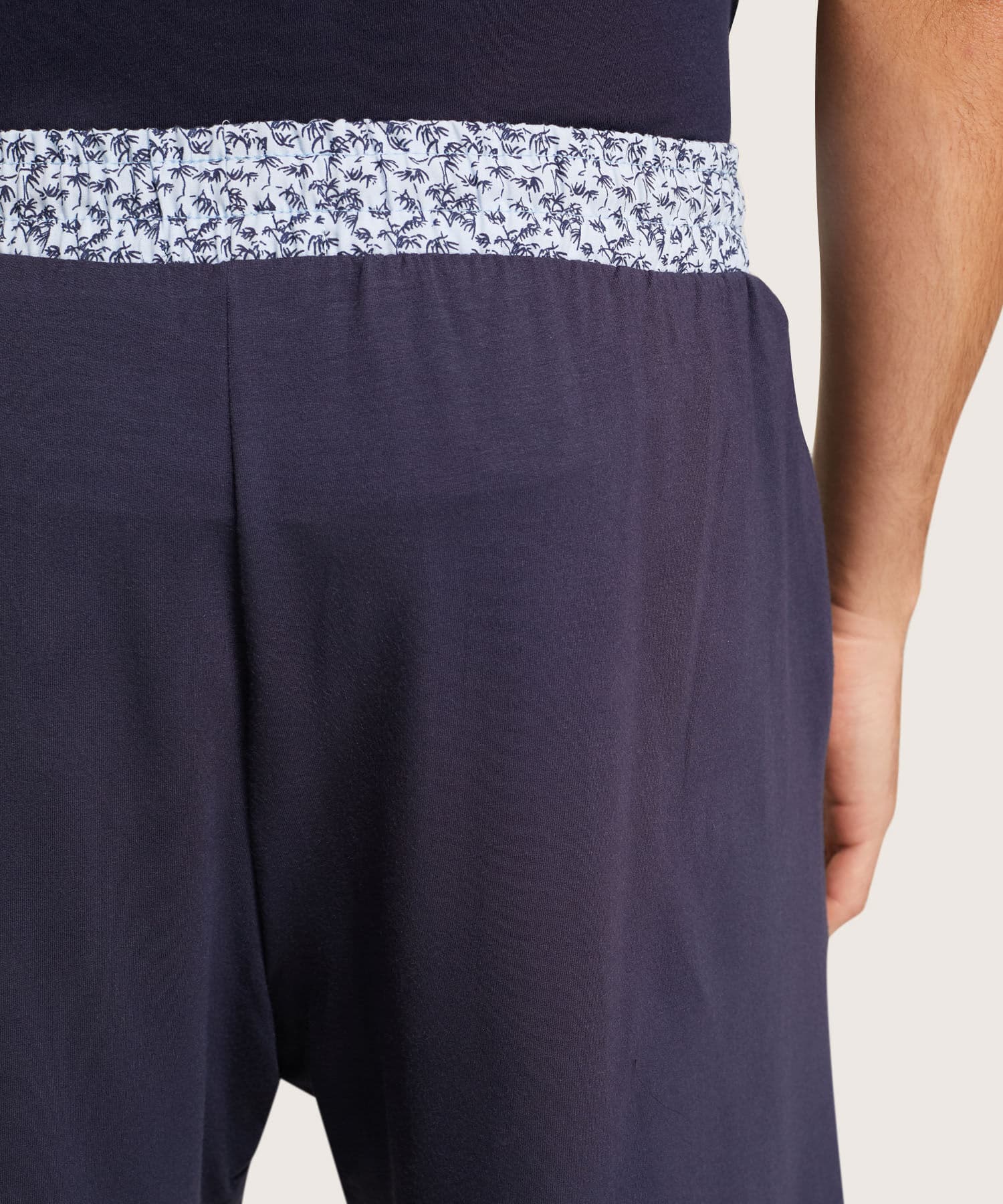 Bermuda Sabana Texturizado azul marino para hombre, vista 4